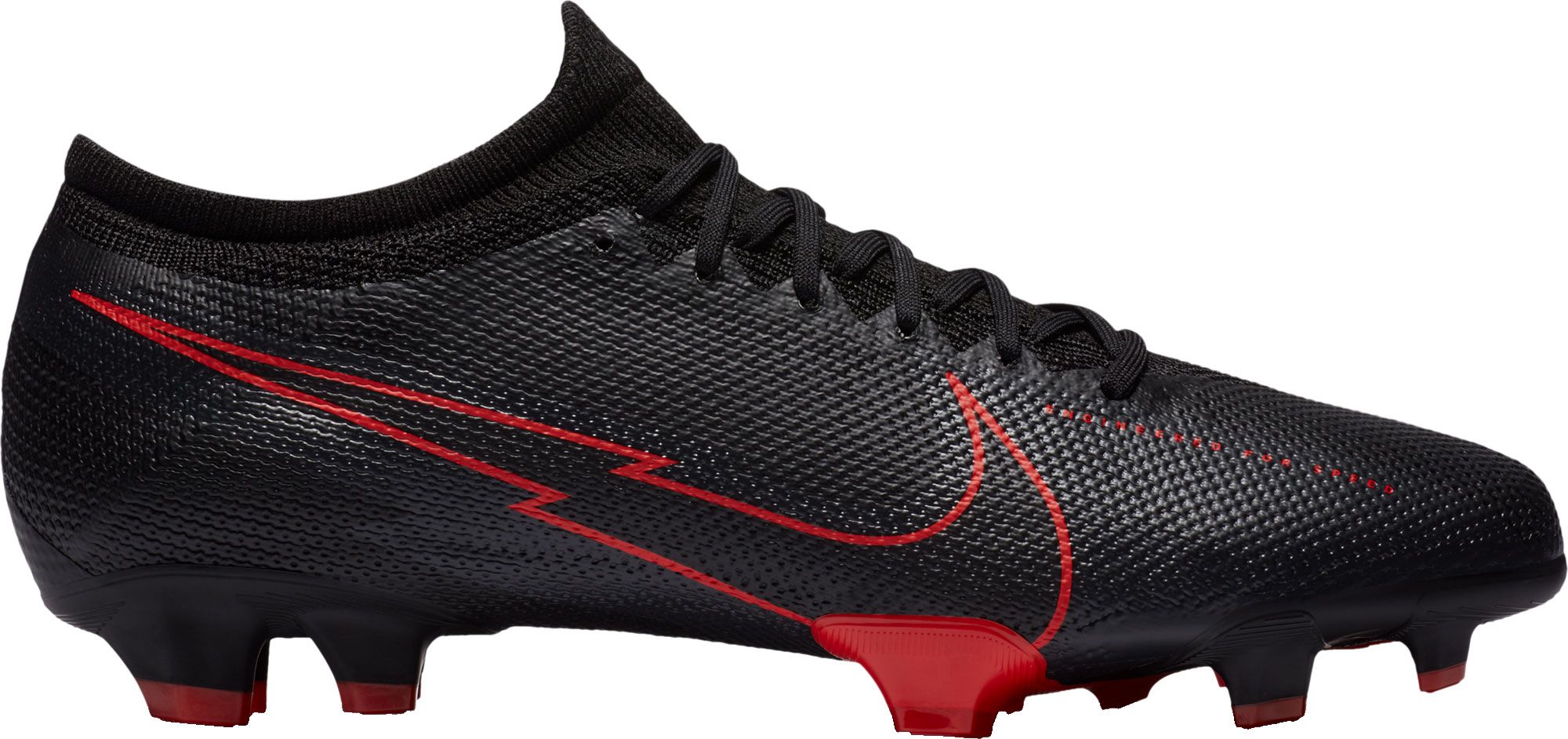 black and red nike football cleats
