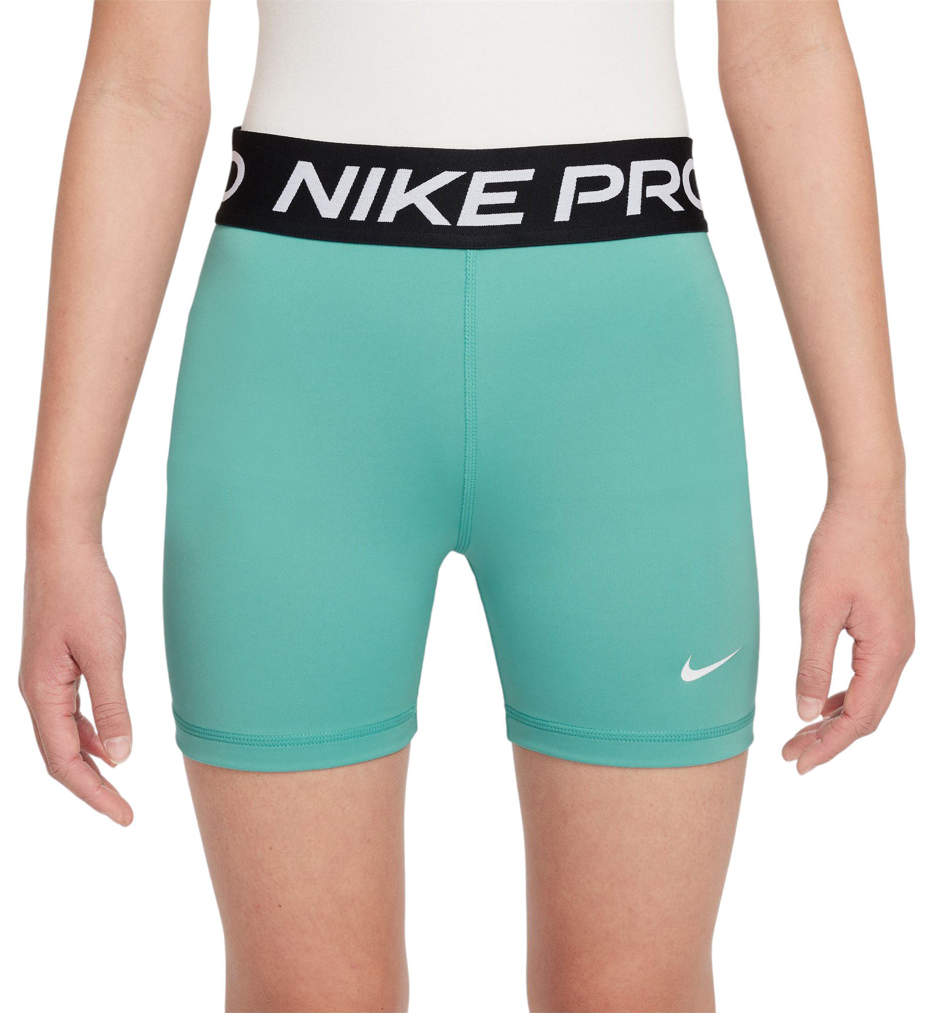 Nike Girls 3 Pro Shorts Small Green Frost