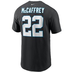 Mens Embroidery Rugby Jerseys Sport T-Shirt Training Top Quick Drying Shirt,Black,XXL 22#Mccaffrey Carolina Panthers American Football Jersey