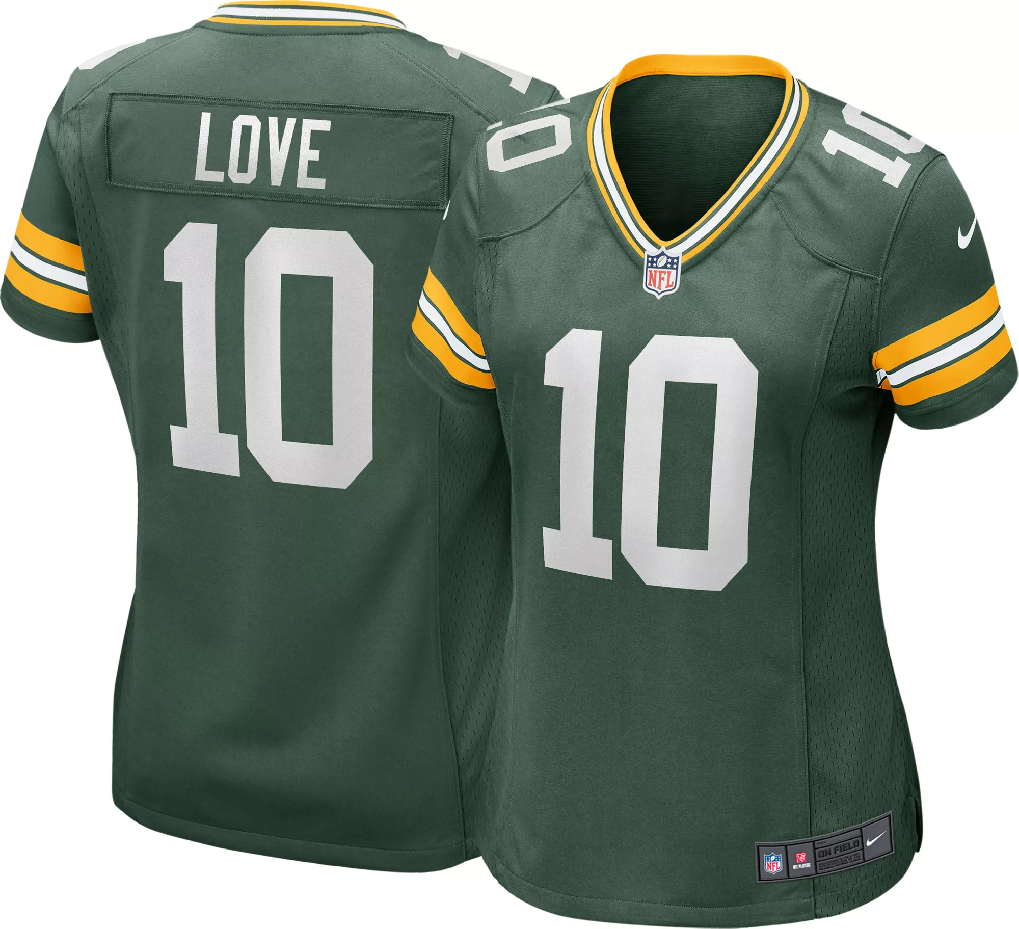 Nike Women's Green Bay Packers Jordan Love #10 Green Game Jersey