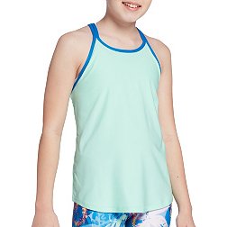 Zaclotre Kid Girls Athletic Tank Tops Open Tie Back Sleeveless Workout Running Tennis Sports Shirts 5-14Years 