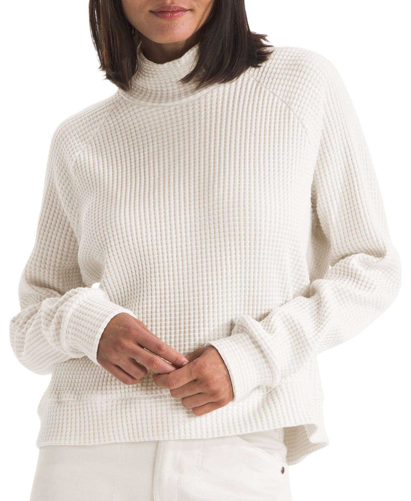 ☆THE NORTH FACE☆ Women's Beyond Pick Mock Neck WHITE The North Face Women's Chabot Mock Neck Long Sleeve Sweater