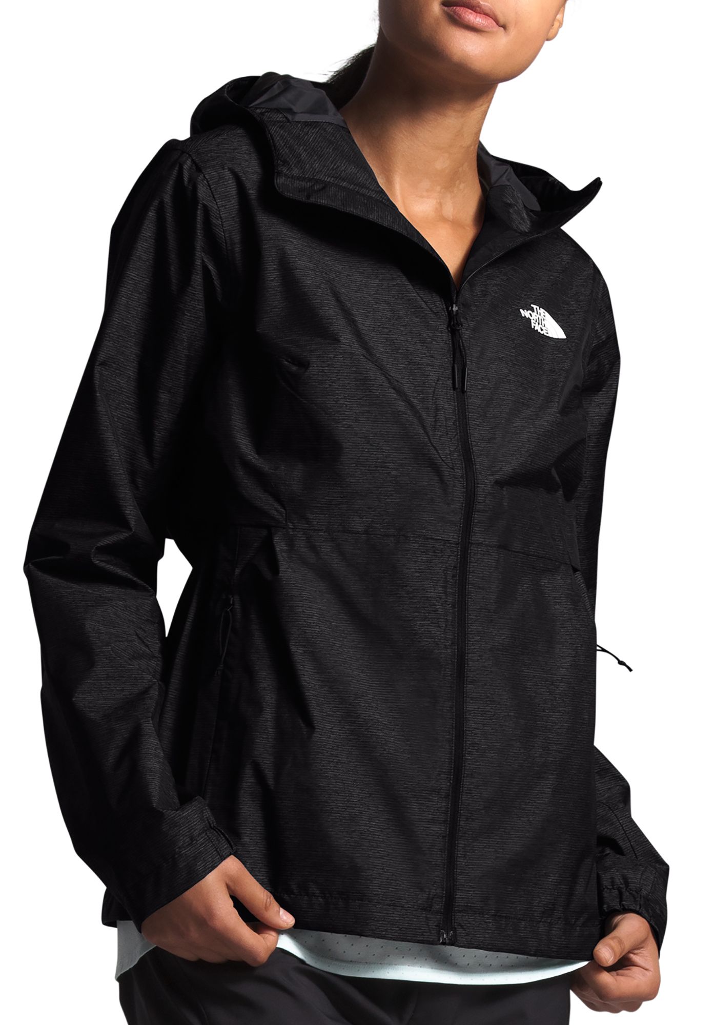 black north face rain jacket