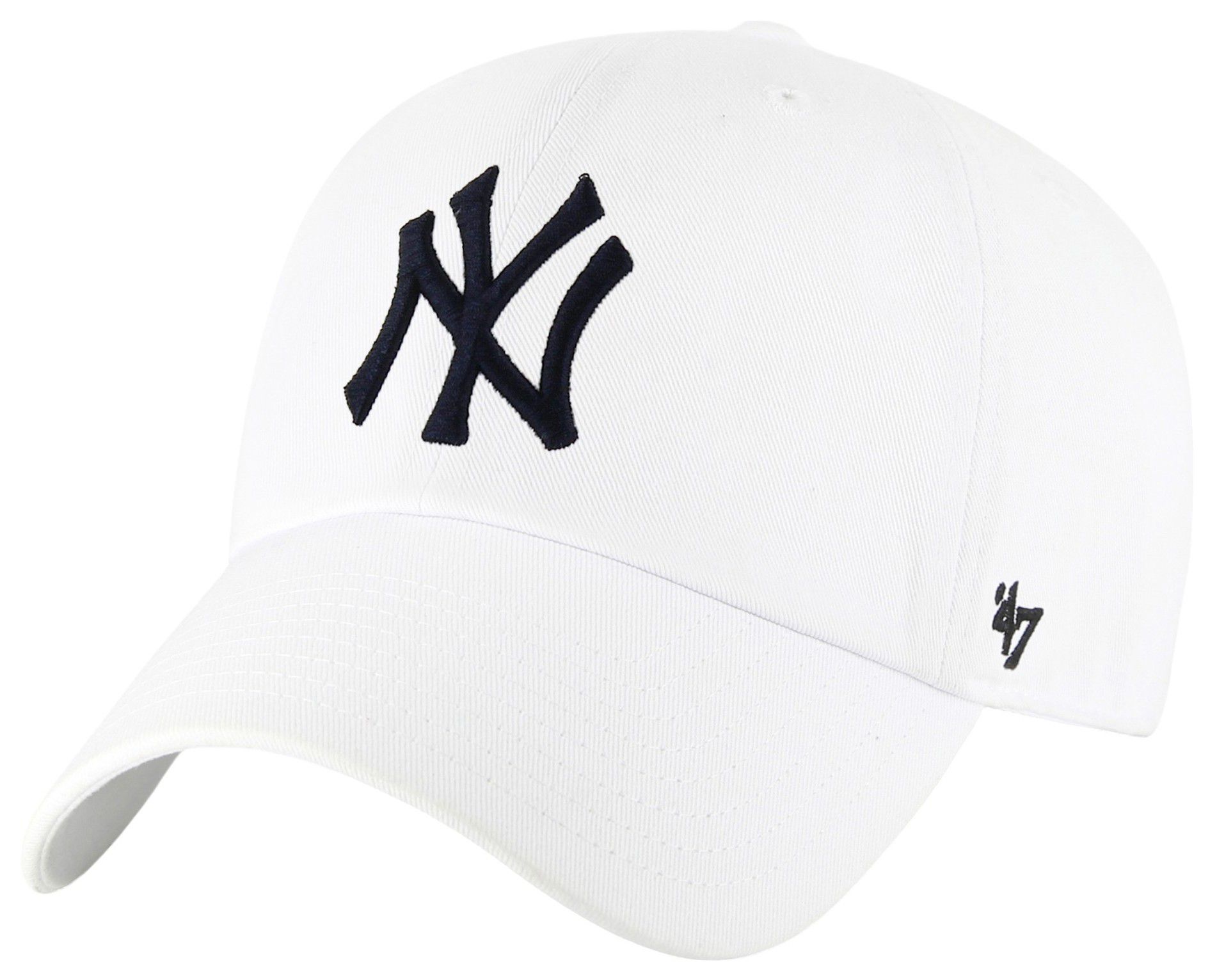 47 Men s New York Yankees White Clean Up Adjustable Hat Dick s Sporting Goods