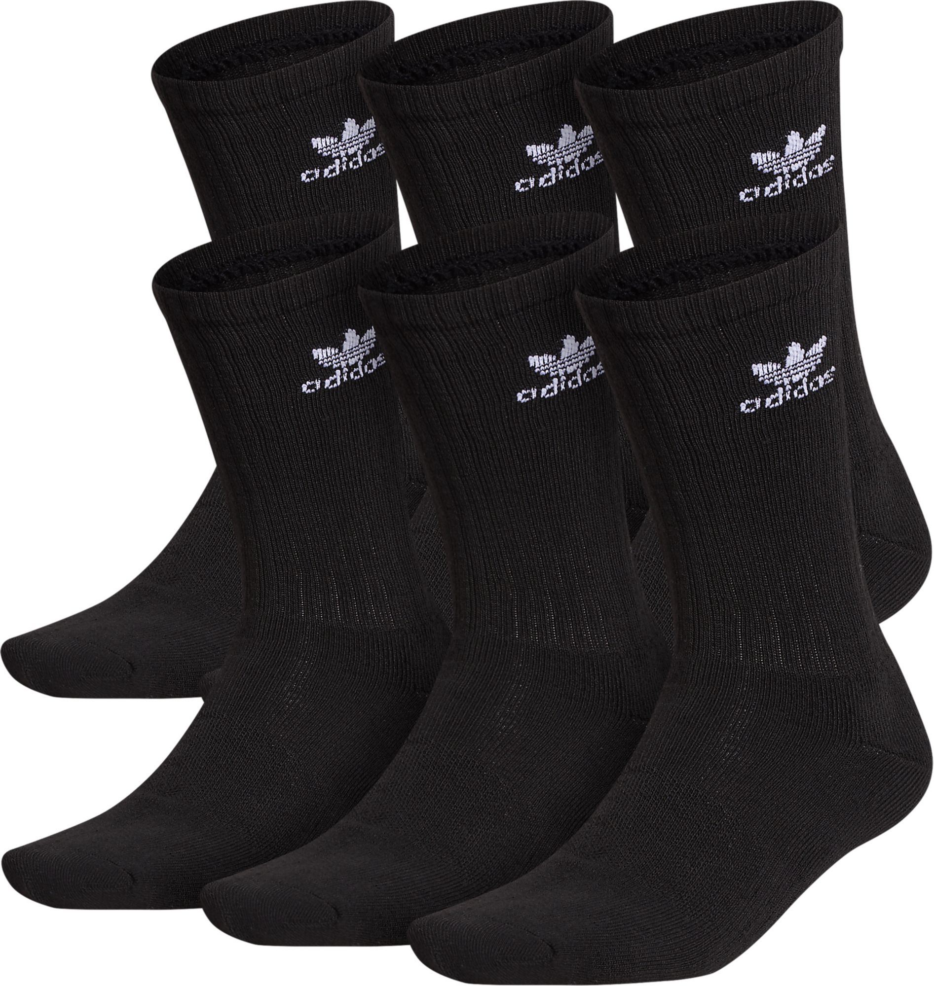 adidas Originals Men s Trefoil Crew Socks 6 Pack Dick s Sporting Goods