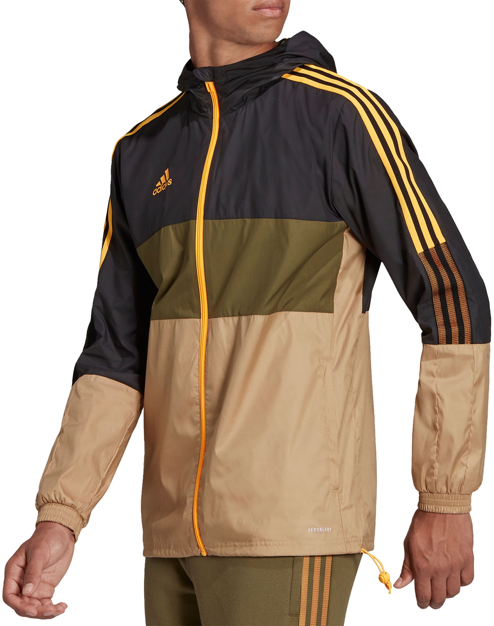 black adidas windbreaker mens