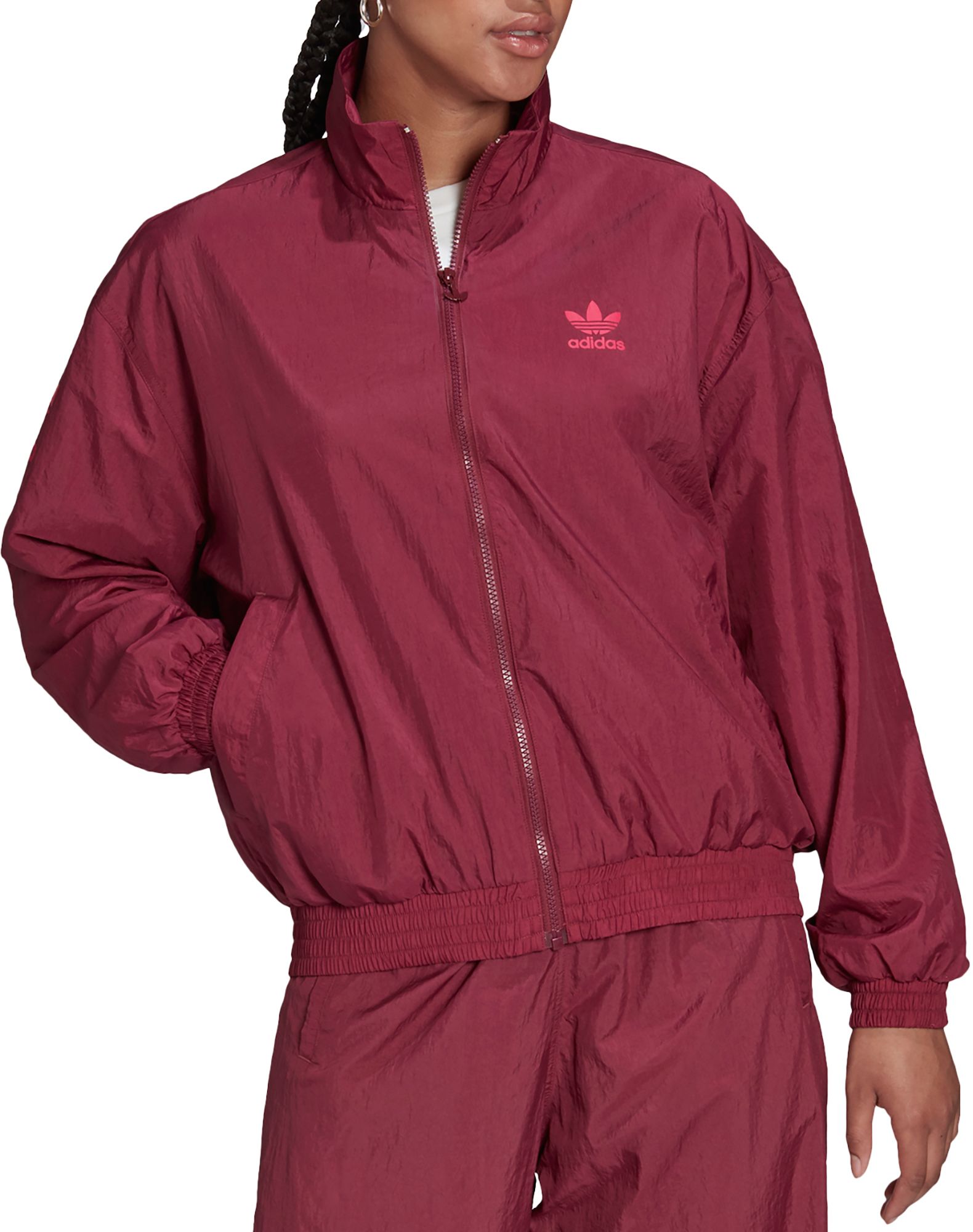 red adidas jacket womens