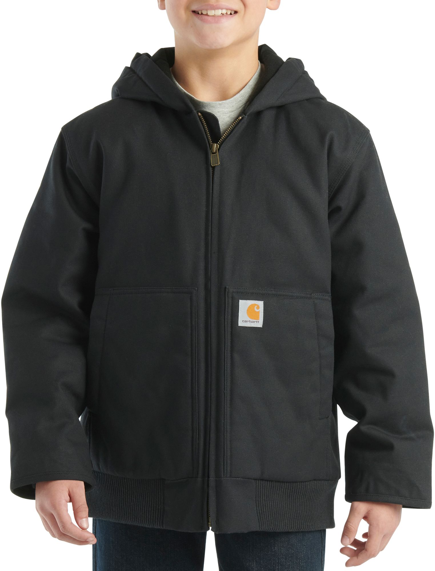 Carhartt Boys' Canvas Insulated Hooded Active Jacket | Dick's