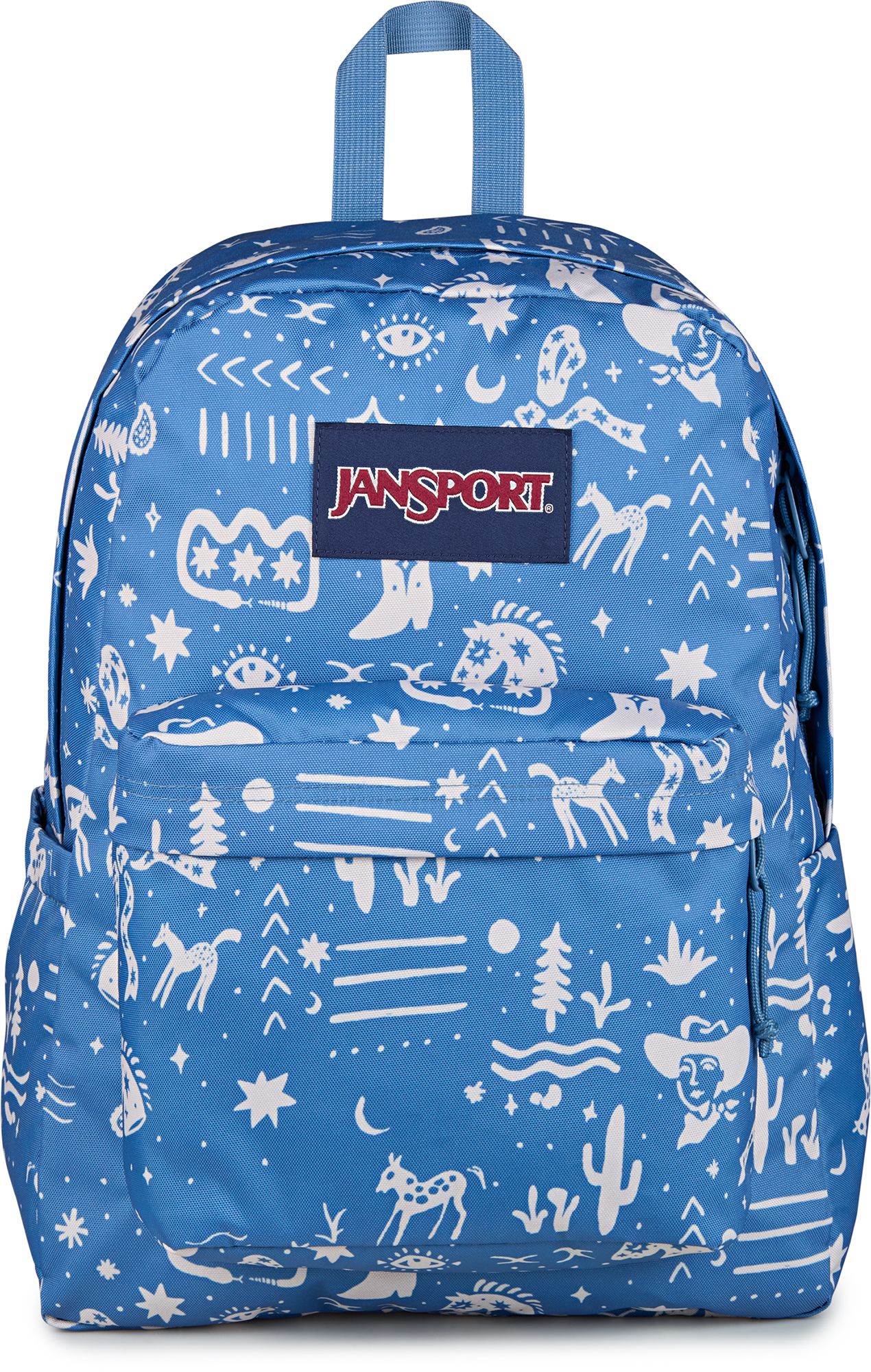 jansport superbreak girly school backpack b1020 multi blue drip dye Big Student Two large main compartments offer ample storage for your supplies NWT JanSport Superbreak Student Backpack