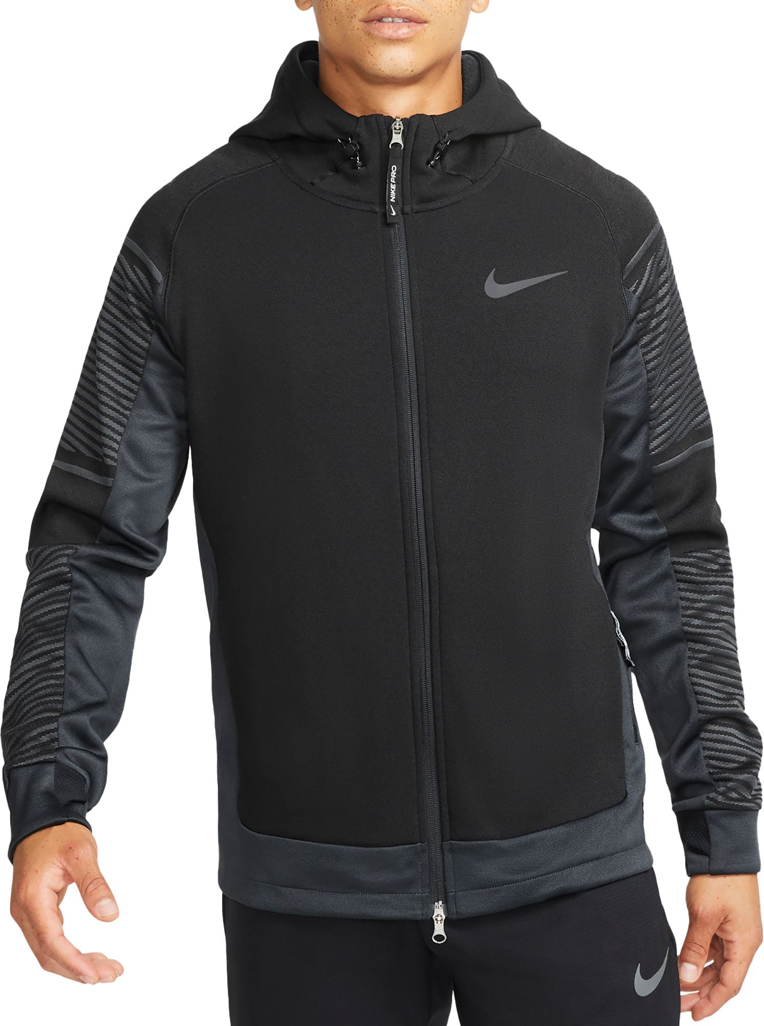 black nike jacket zip up