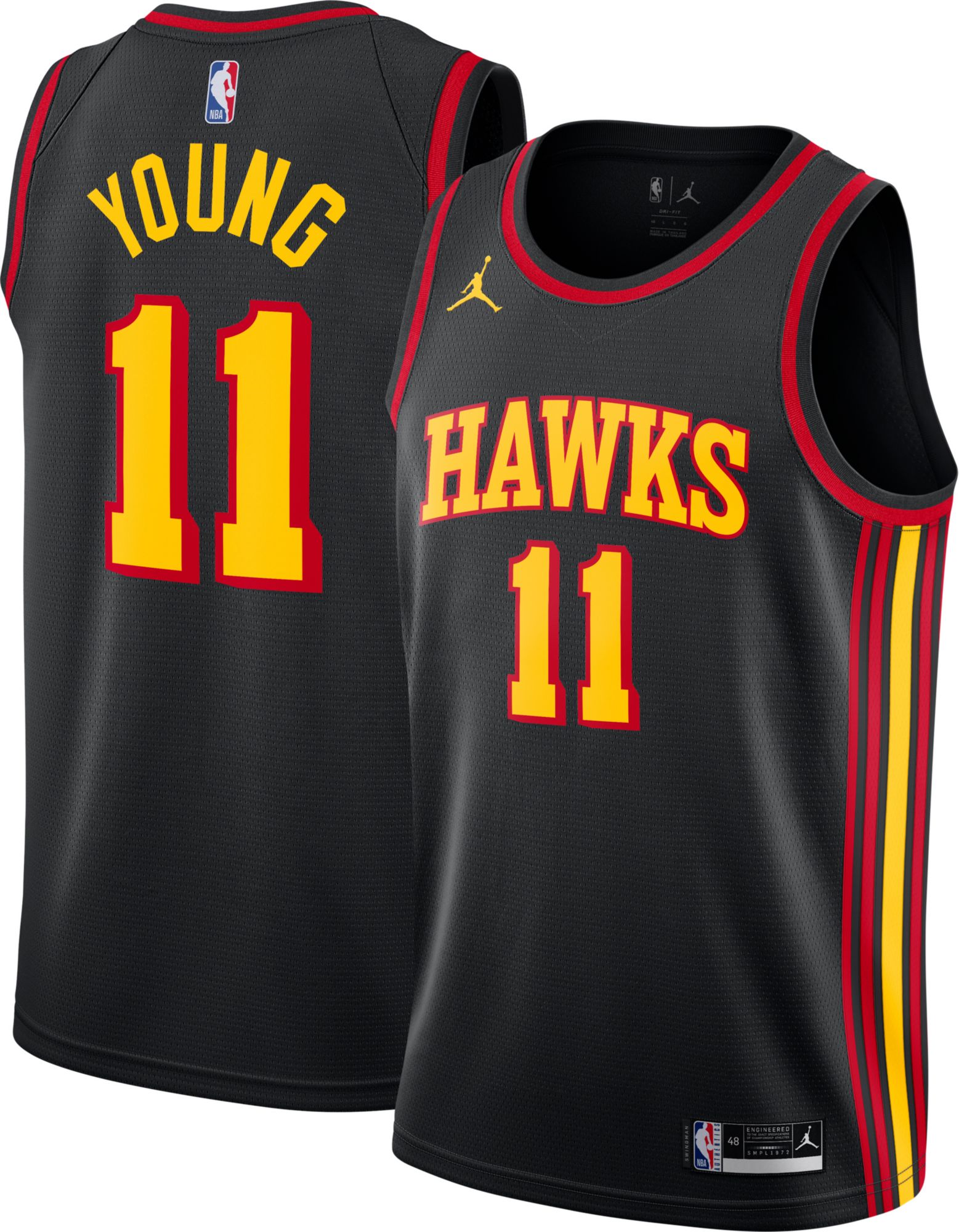 trae young black hawks jersey