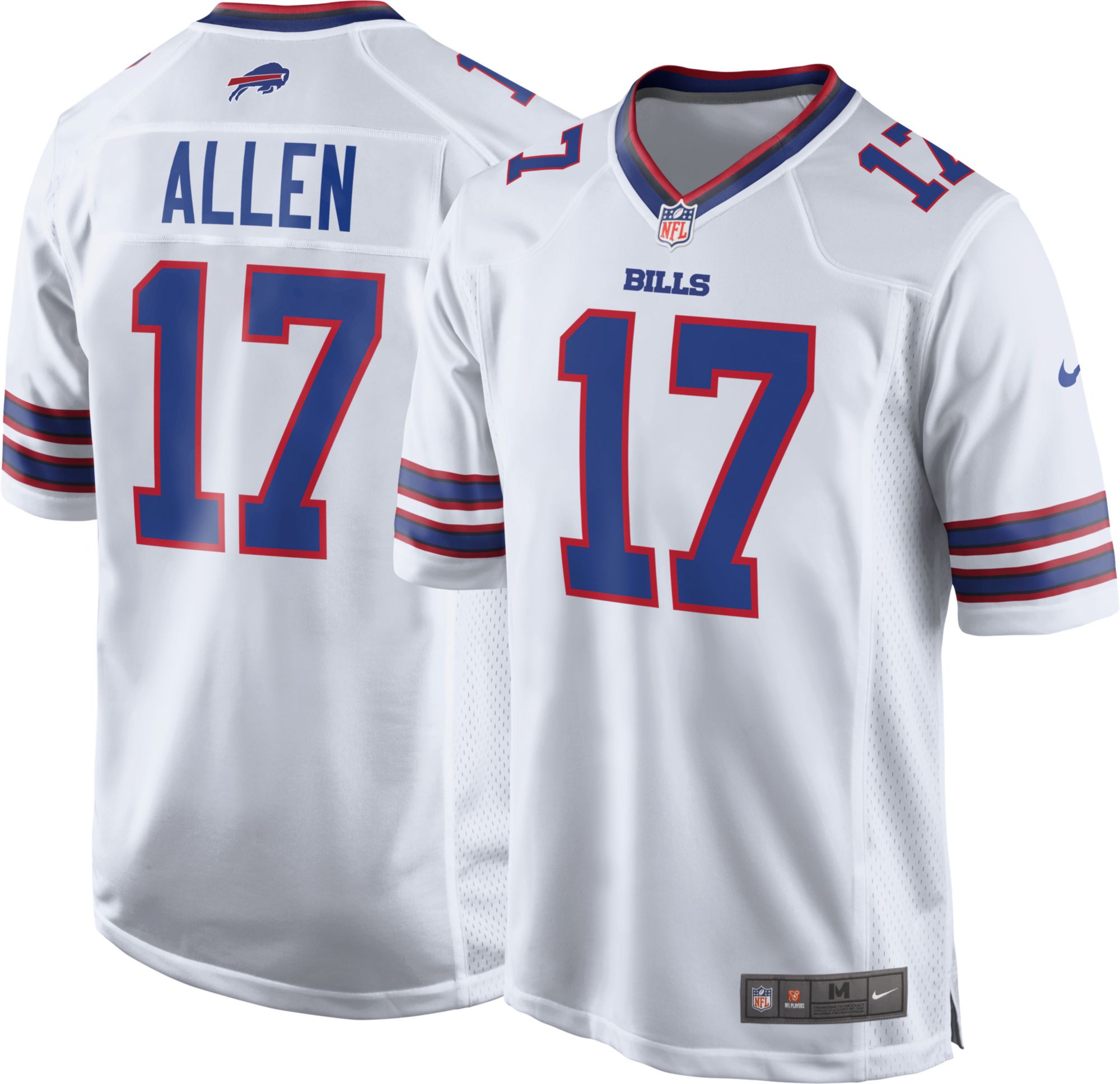 Nike Men s Buffalo Bills Josh Allen 17 White Game Jersey Dick s Sporting Goods