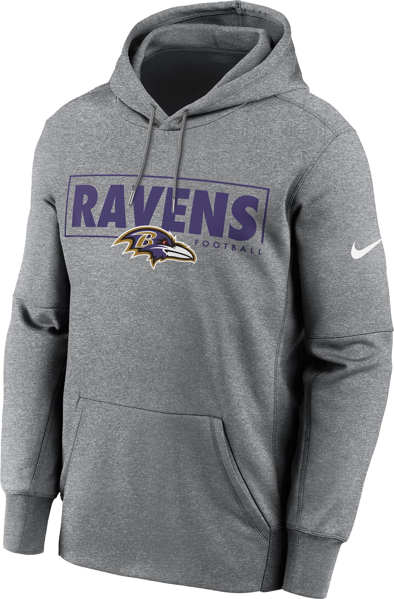 New Era Men's Heathered Gray Baltimore Ravens Combine Authentic