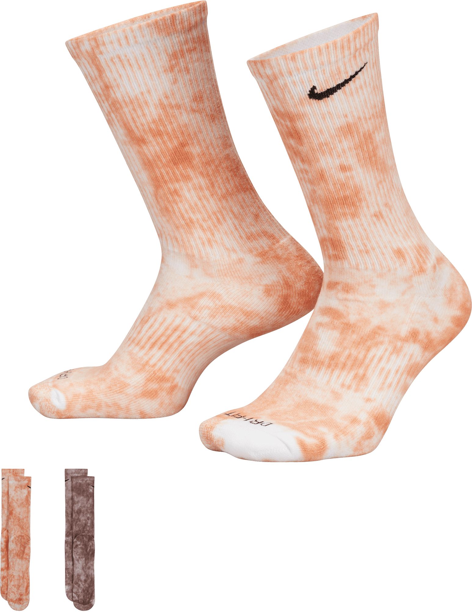 Nike Everyday Plus Cushioned Tie Dye Crew Socks 2 Pack Dick s Sporting Goods