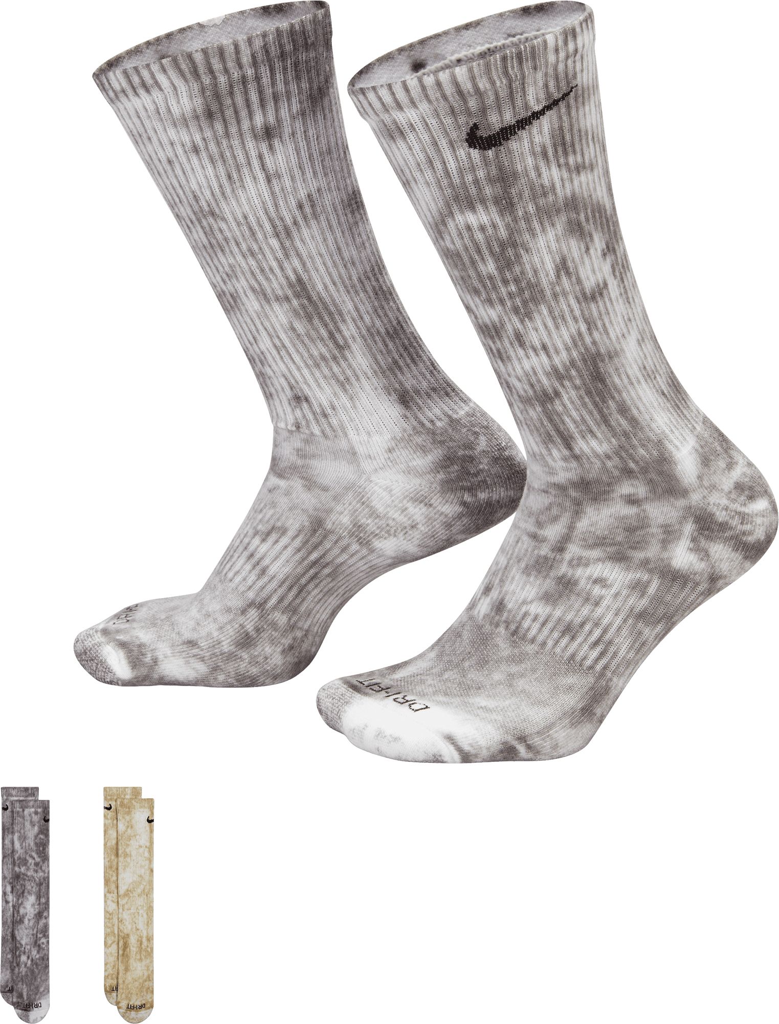 Nike Everyday Plus Cushioned Tie-Dye Crew Socks - 2 Pack