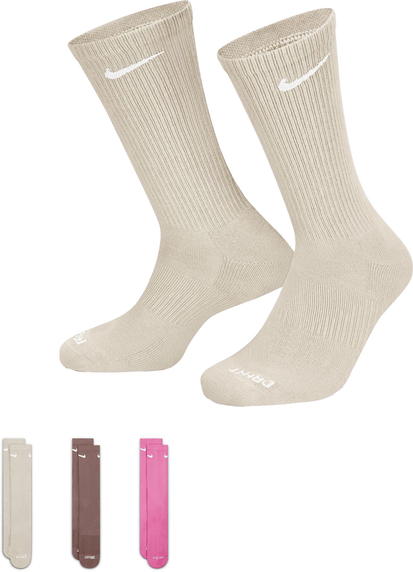 Nike Dri-FIT Everyday Plus Cushion Crew Socks - 3 Pack | Golf Galaxy