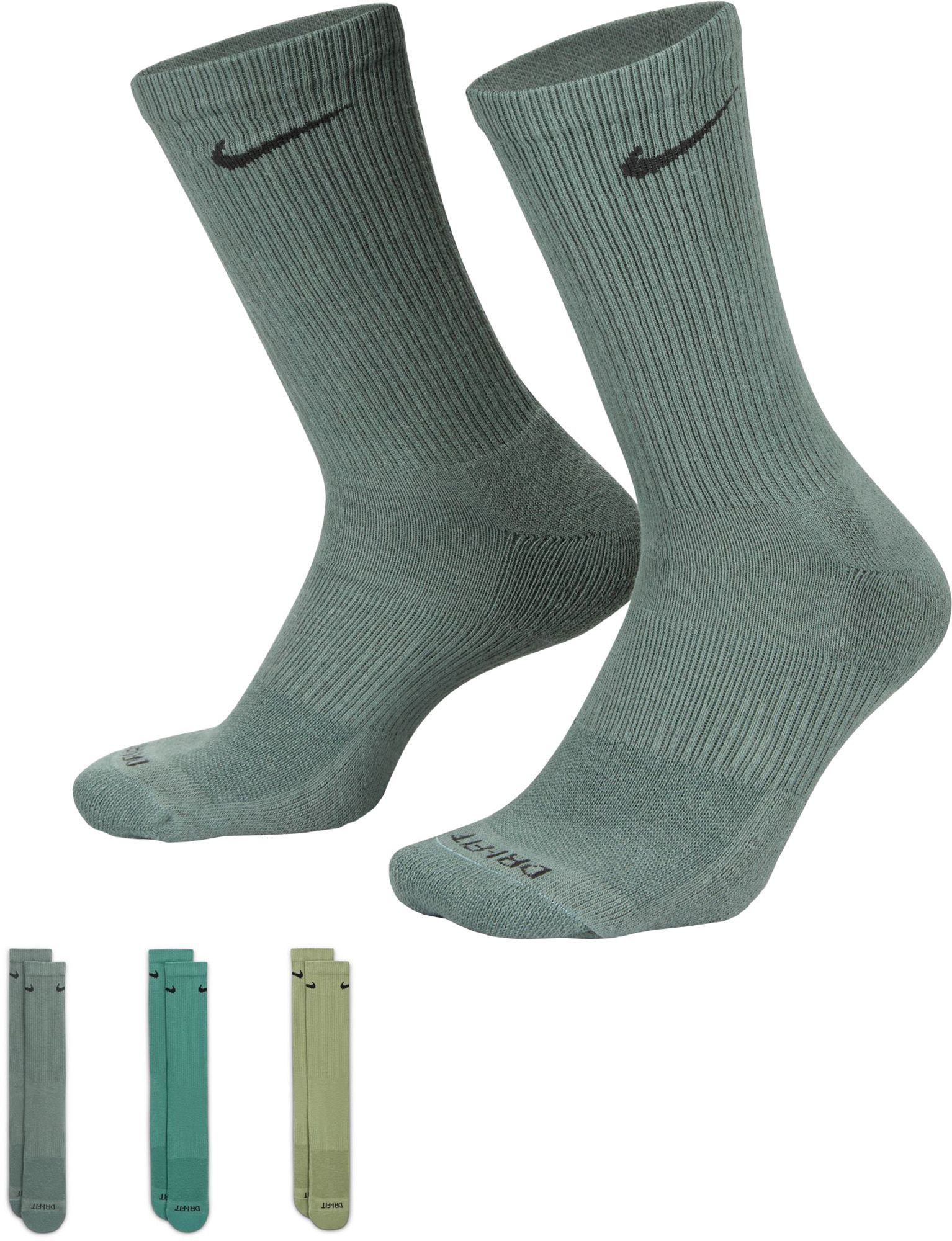 Nike Dri-FIT Everyday Plus Cushion Crew Socks - 3 Pack | Golf Galaxy