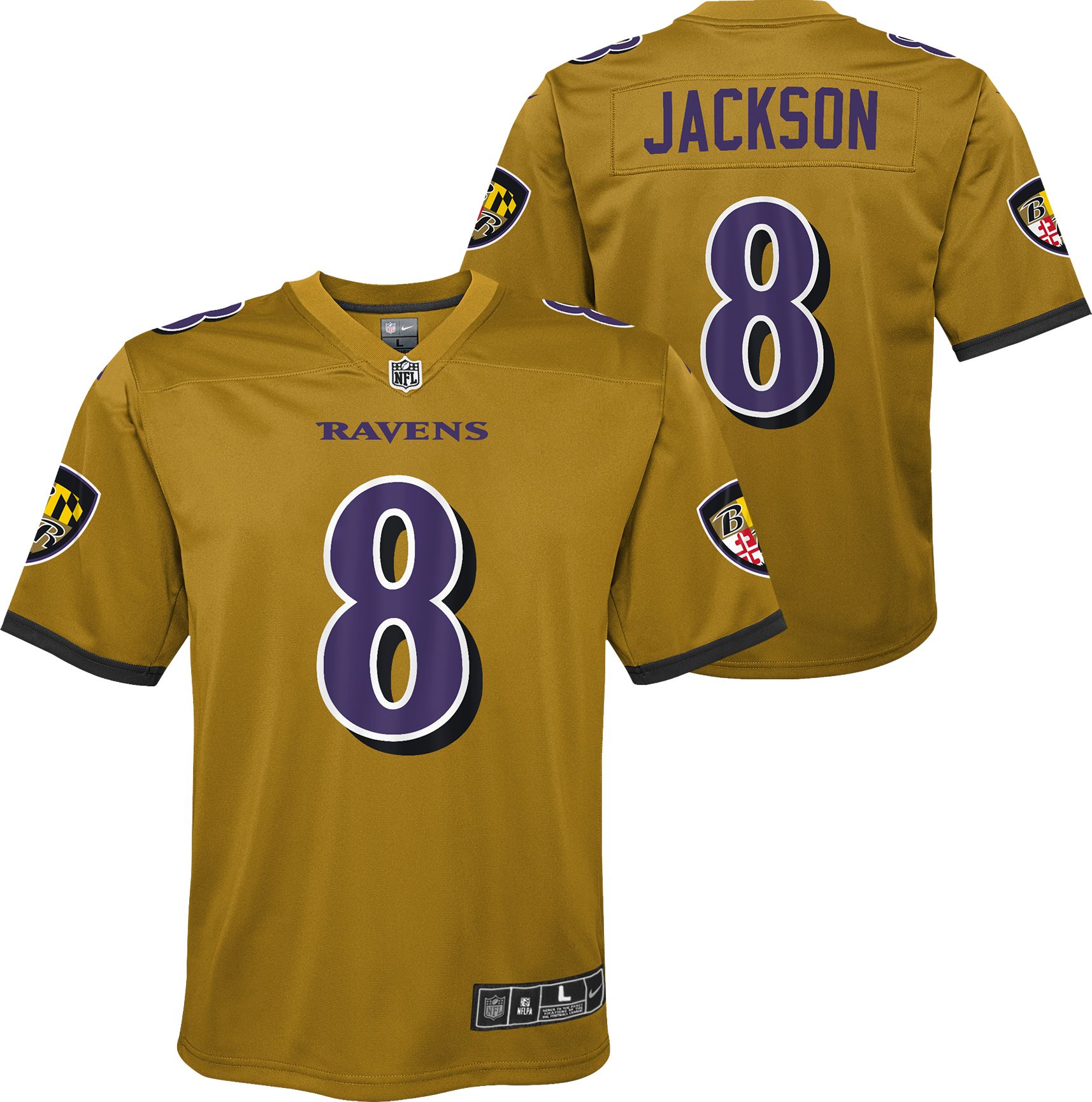 yellow lamar jackson jersey