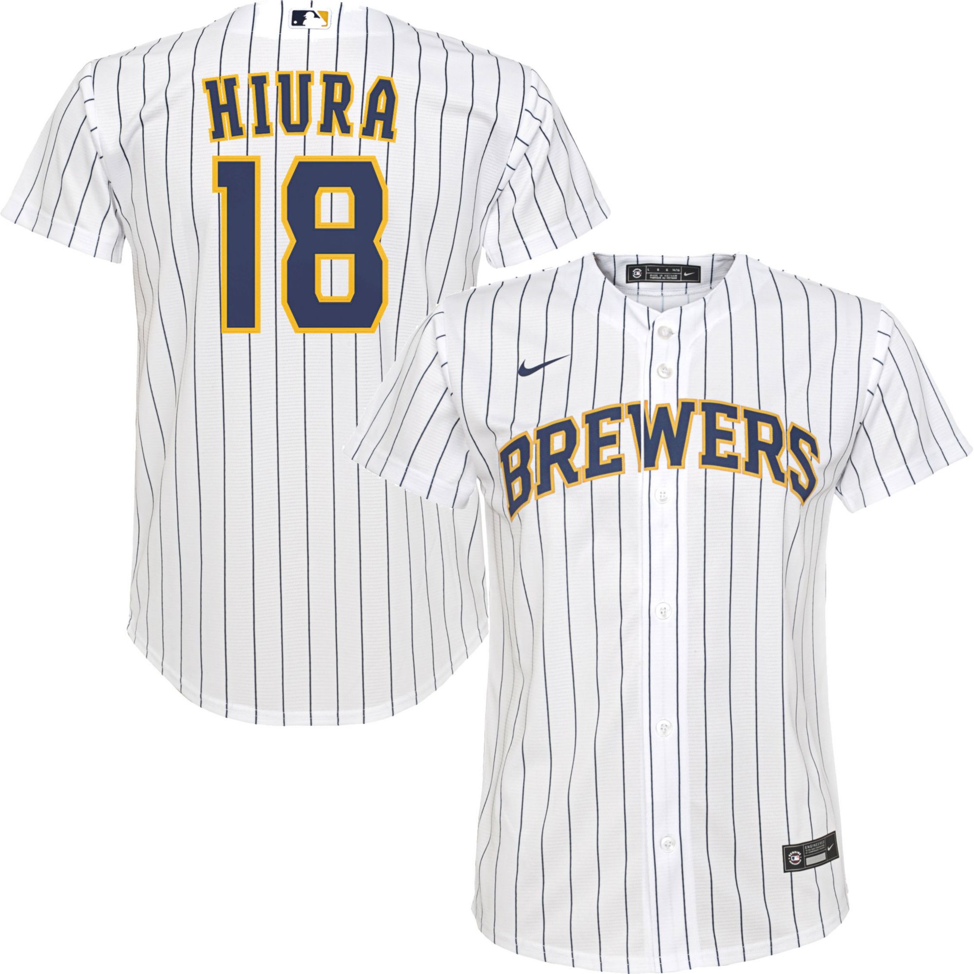 brewers button up jersey