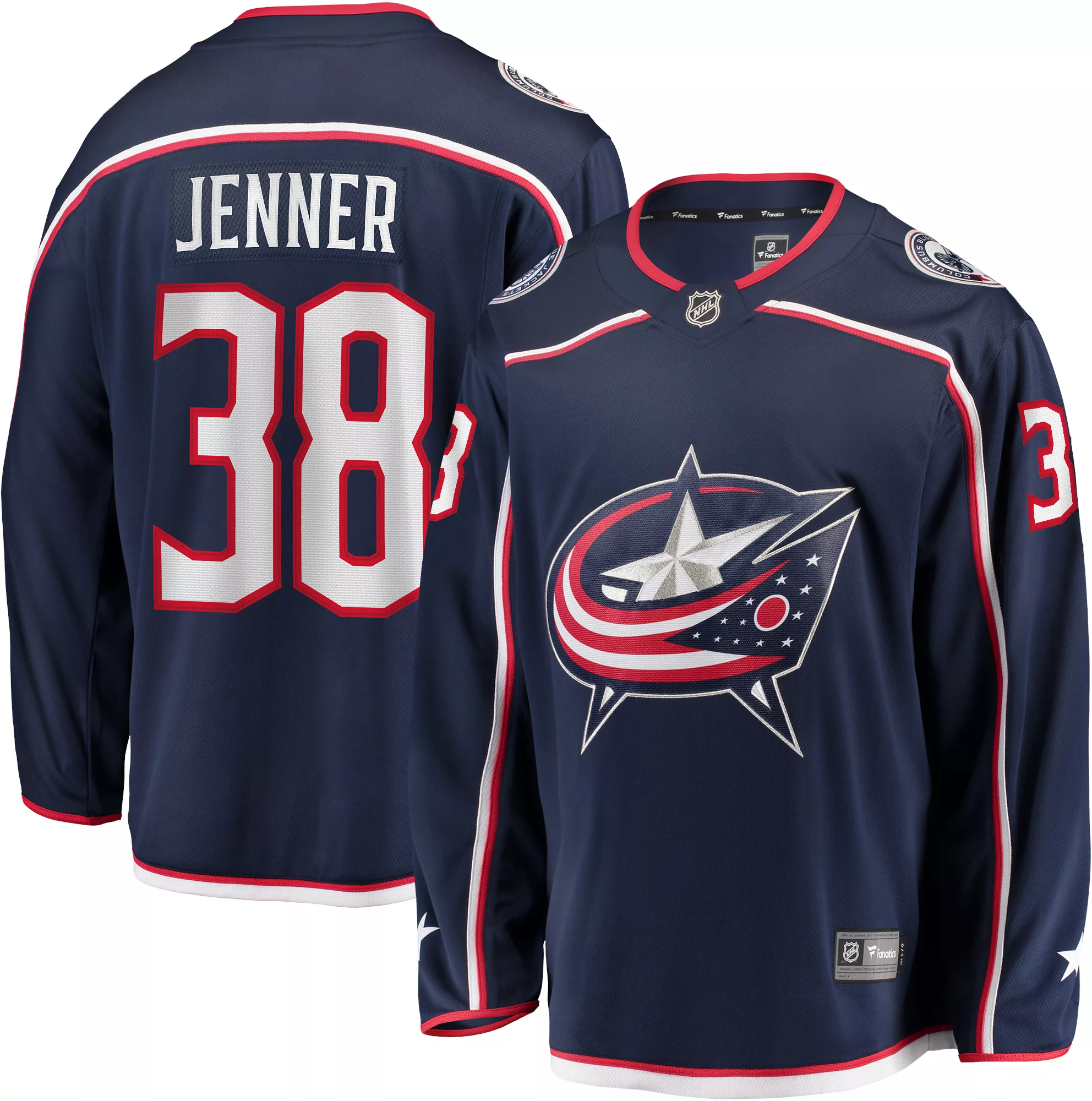NHL Columbus Blue Jackets Boone Jenner #38 Breakaway Home Replica Jersey