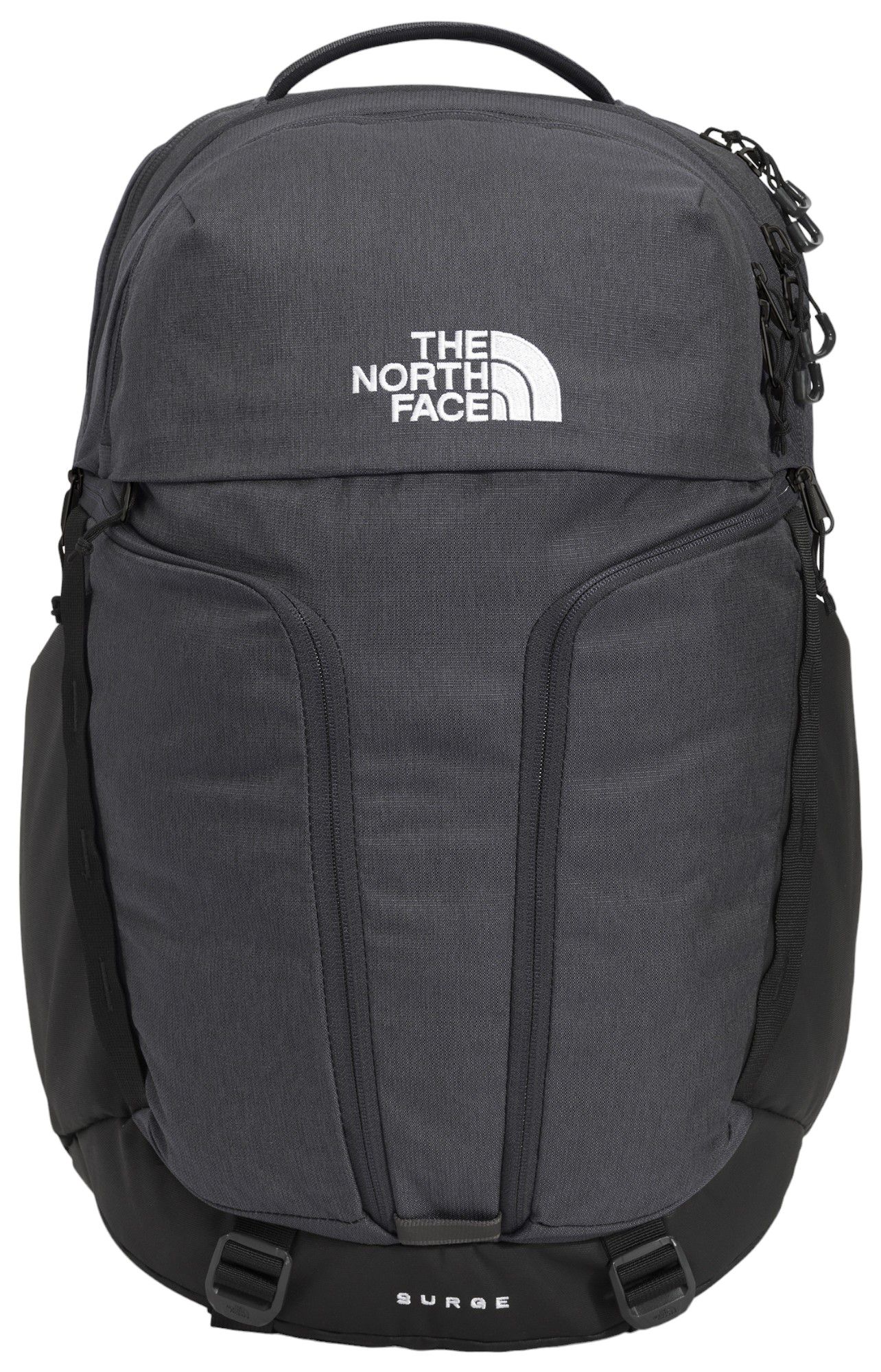 north face backpack surge backpack The North Face Surge Backpack, Asphalt Grey Light Heather / TNF Black