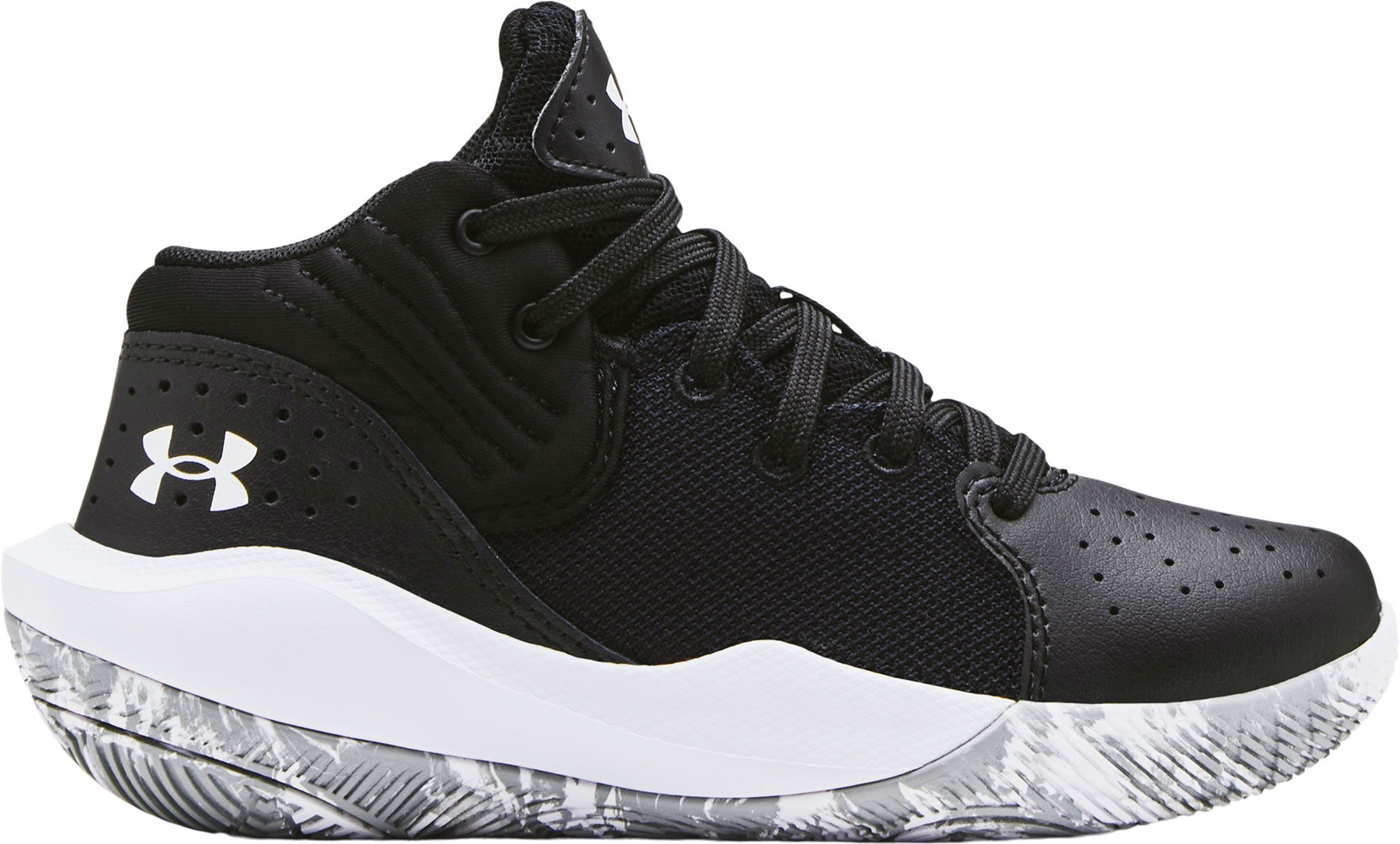 black and white under armour shoes