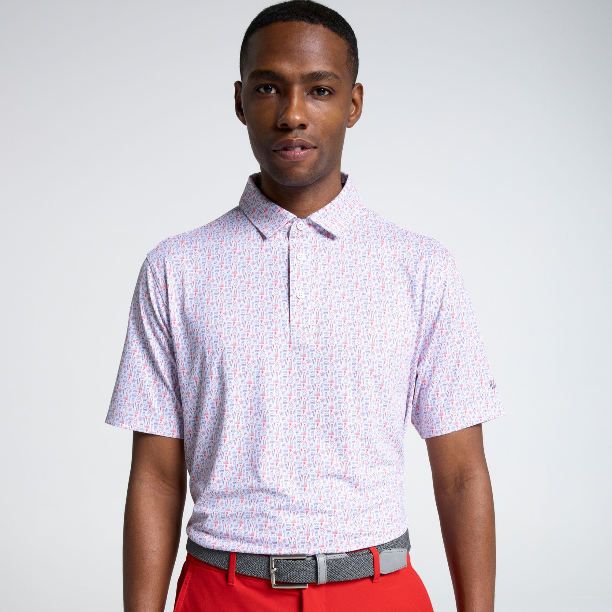 Walter Hagen Men's Performance 11 Novelty Print Golf Polo | Golf