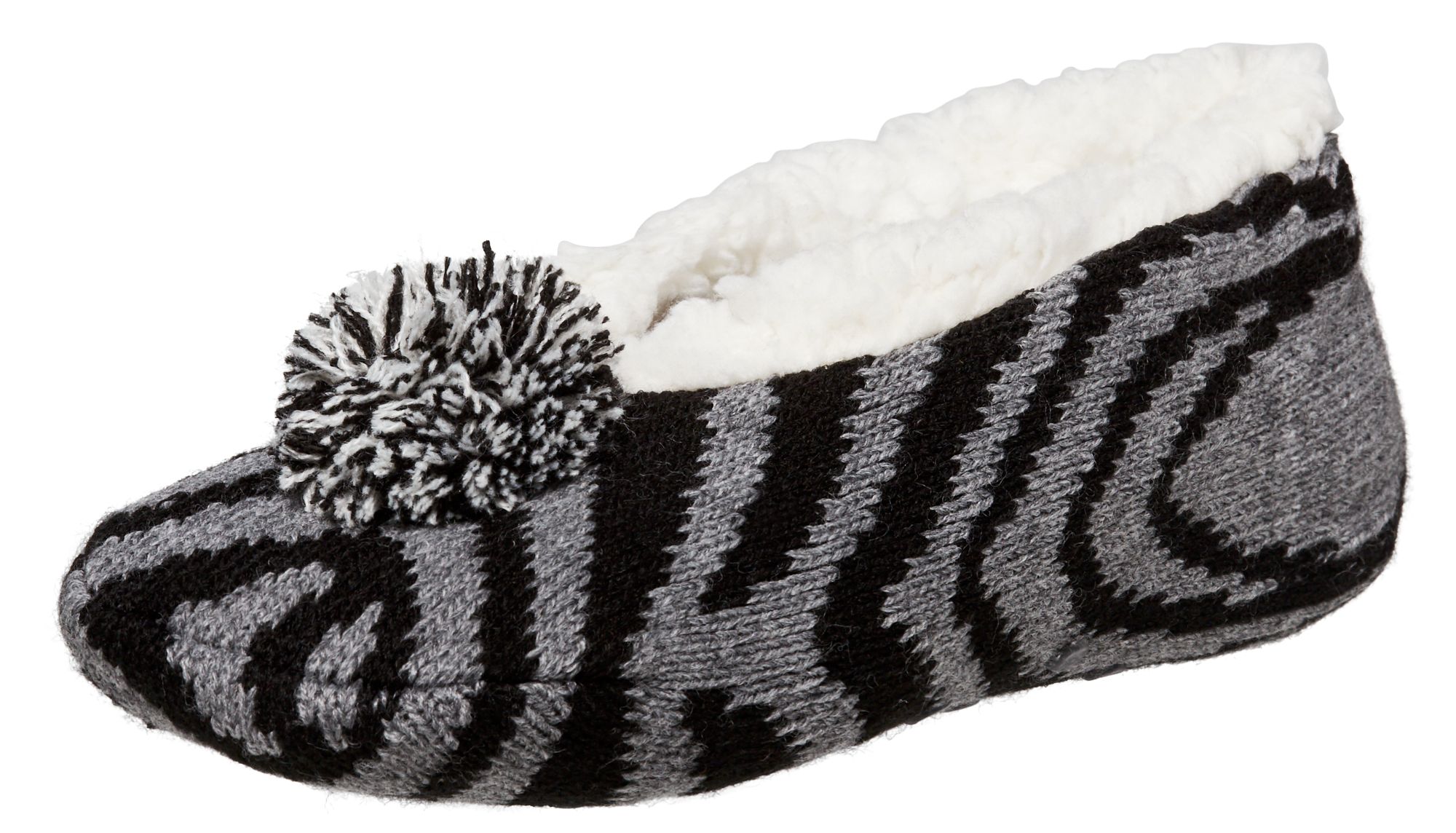 Northeast Outfitters Youth Cozy Cabin Zebra Print Slipper Socks