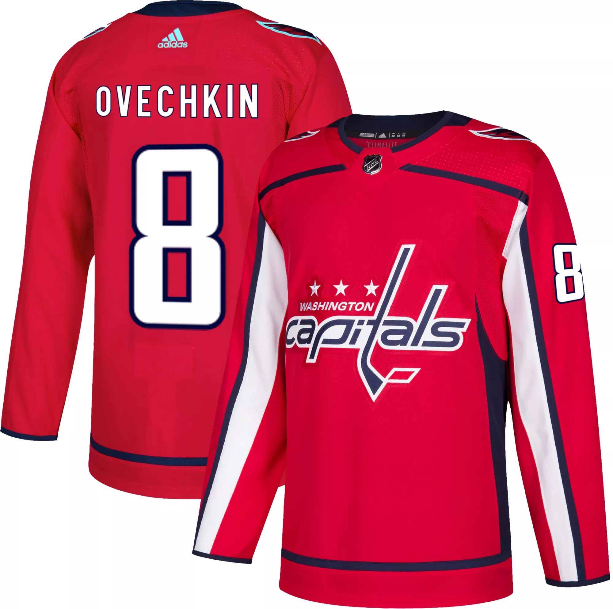 adidas Men's Washington Capitals Alexander Ovechkin #8 Red Home Premium Authentic Jersey