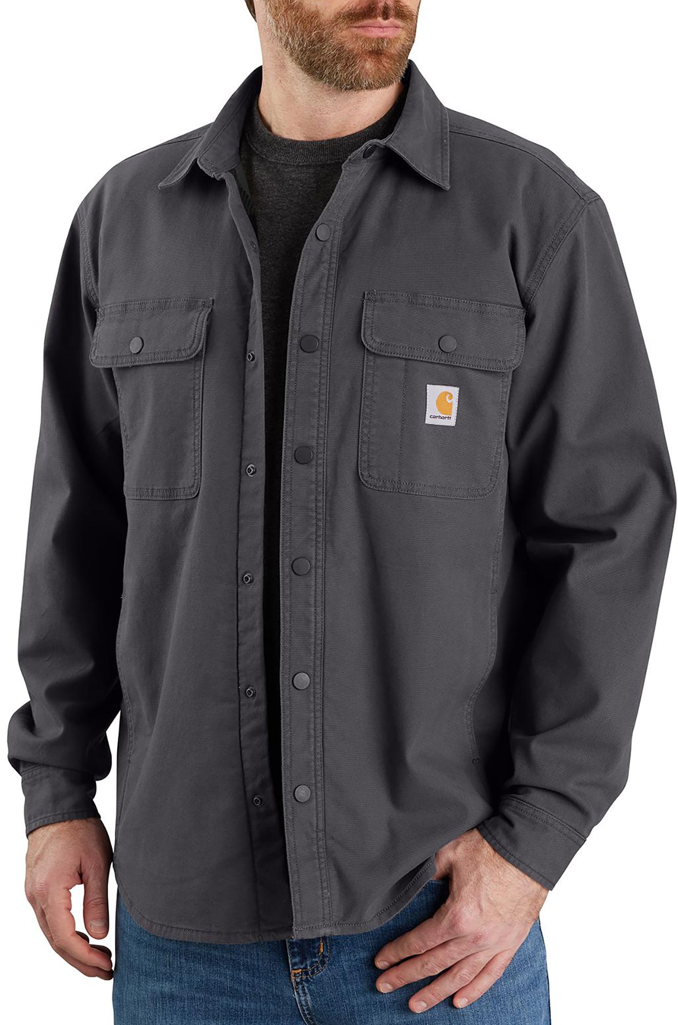 Carhartt canvas shirt jacket hotsell