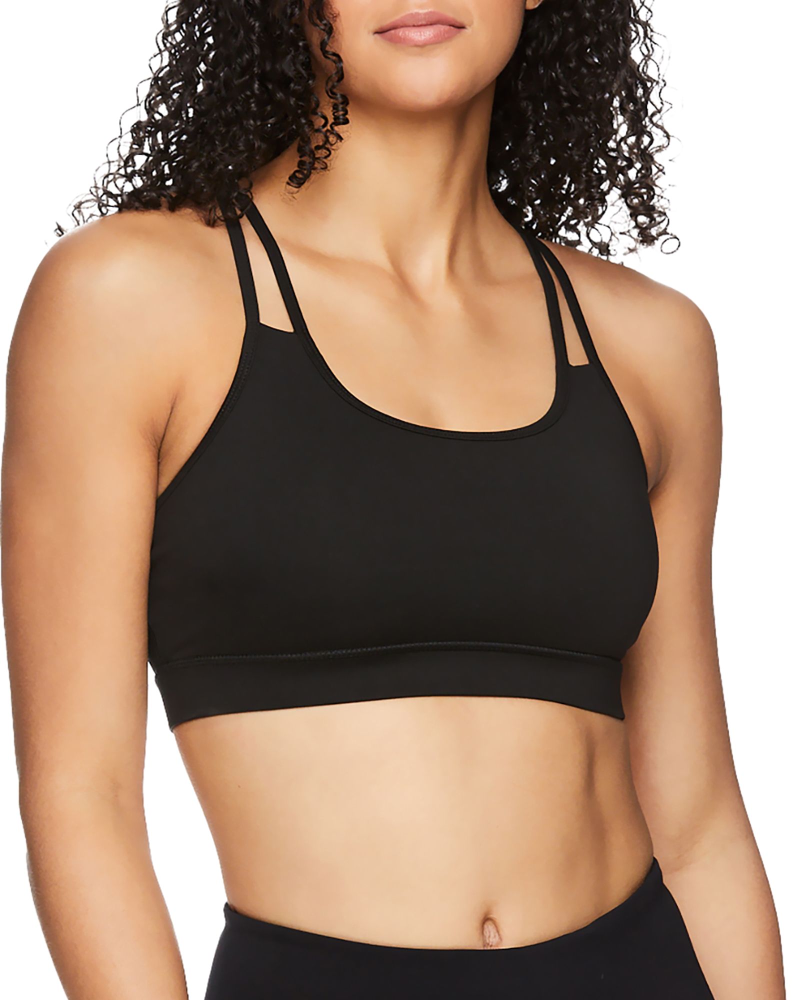 NWT Women's Gaiam Medium Support Sports Bra Size S in Black MSRP $30