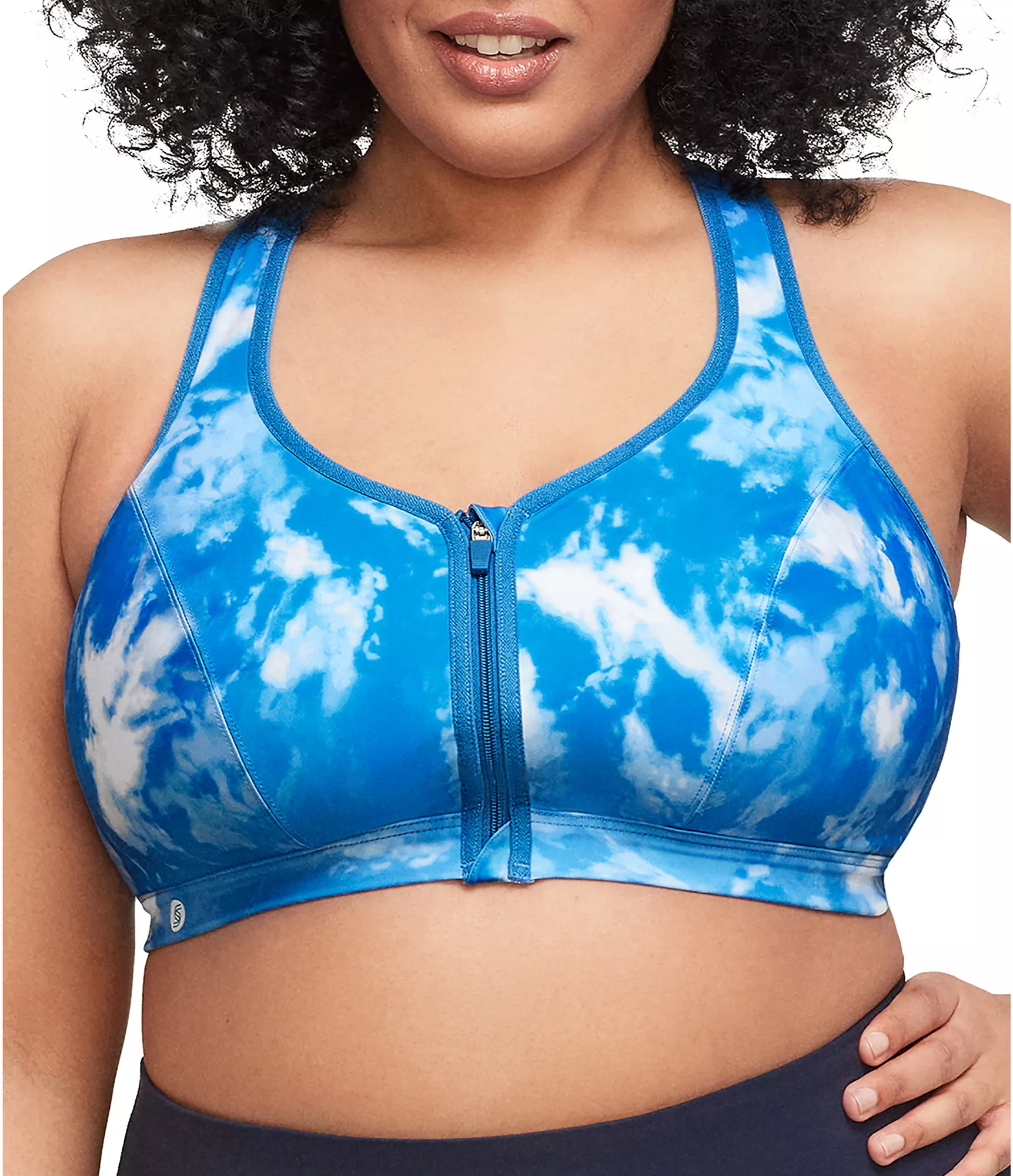 Glamorise Women's Zip Up Front-Closure Sports Bra