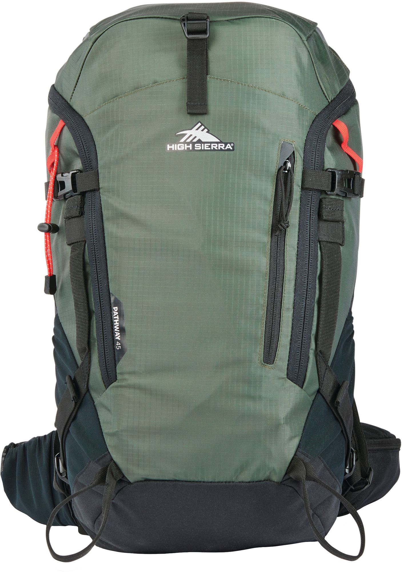 north face high sierra backpack Hi-Life 3-in-1 Convertible - Features Removable Daypack, Stack-It Strap, Adjustable Sternum Strap, Fleeced Pocket For Scratch Protection, Dual Water Bottle Pockets compartment design High Sierra Ryler Backpack -