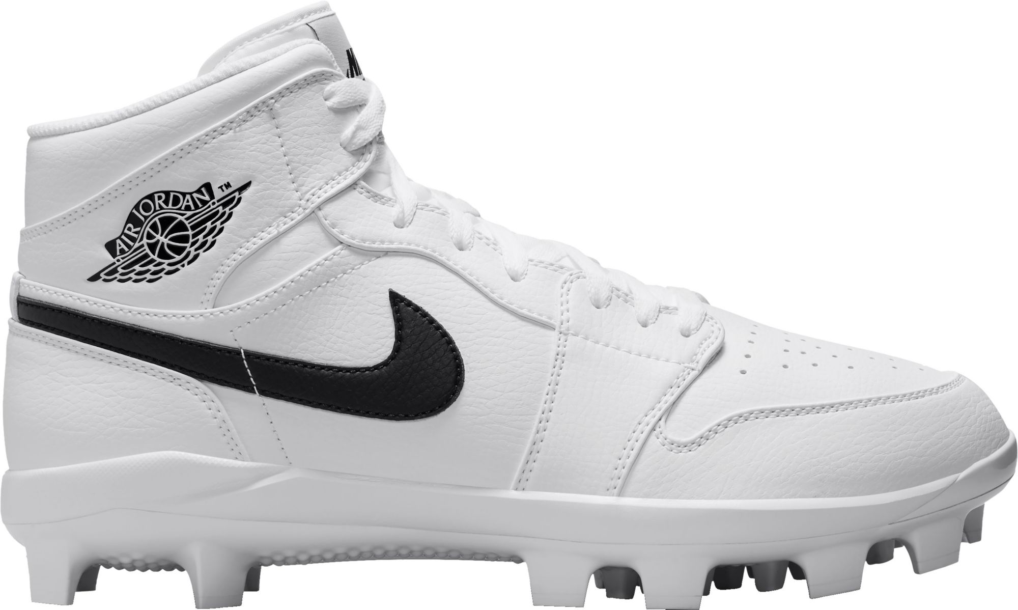 Jordan 1 Retro MCS Baseball Cleats White Black 9