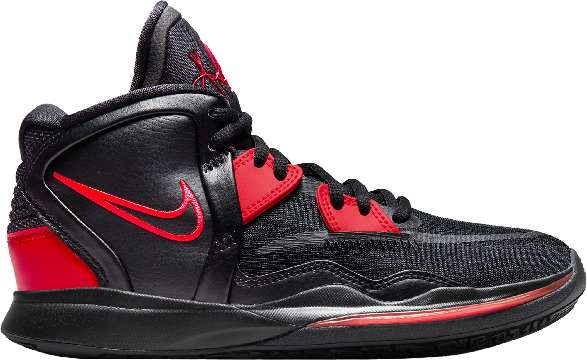 kyrie irving shoes black red