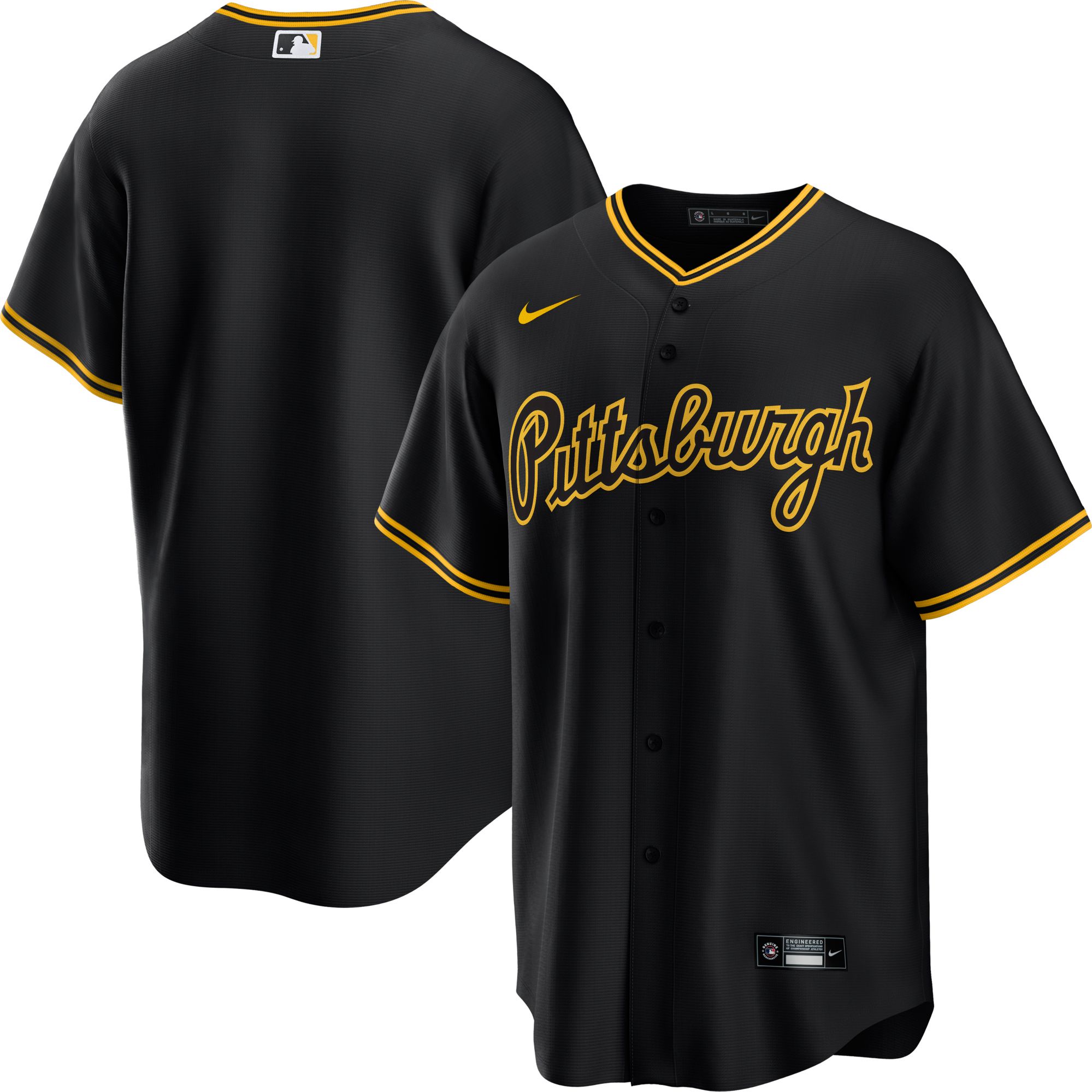 Nike Men's Pittsburgh Pirates Black Cool Base Blank Jersey
