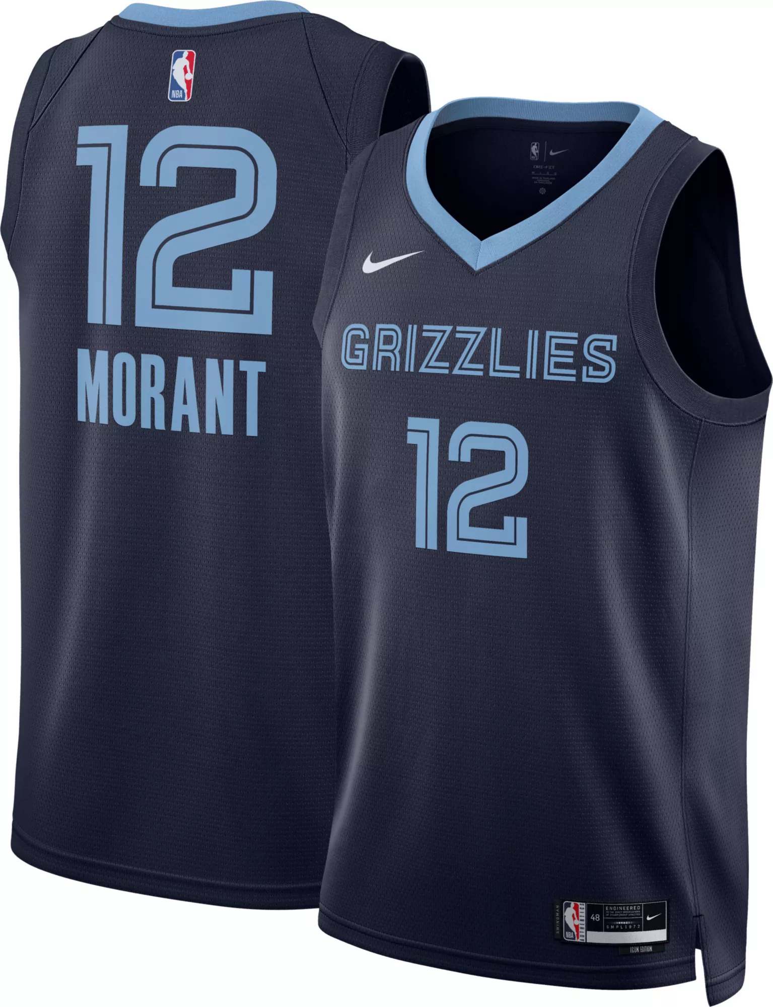 Nike Adult Memphis Grizzlies Ja Morant #12 Swingman Icon Jersey