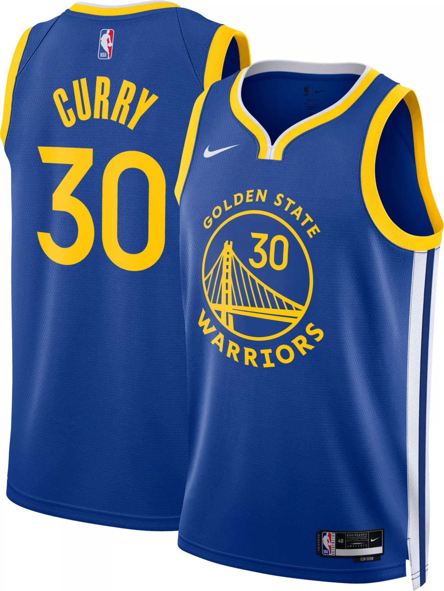 Nike Adult Golden State Warriors Steph Curry #30 Swingman Icon Jersey