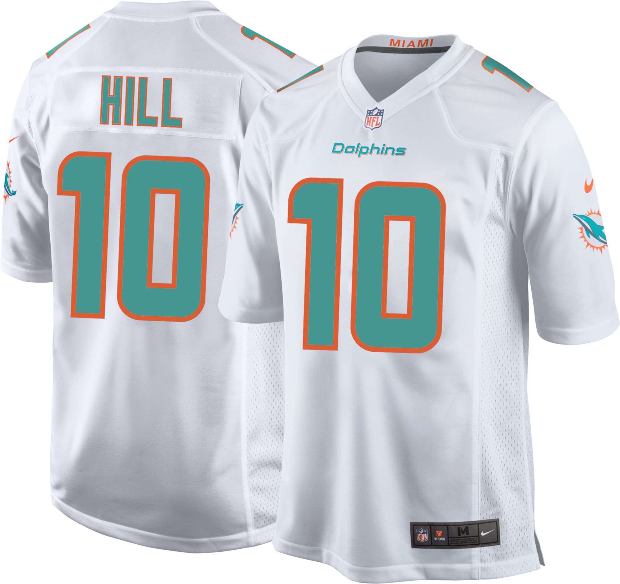NIKE NFL 2022限定　ペイトリオッツ ユニフォーム #10 Men M Nike Men's Miami Dolphins Tyreek Hill #10 White Game Jersey
