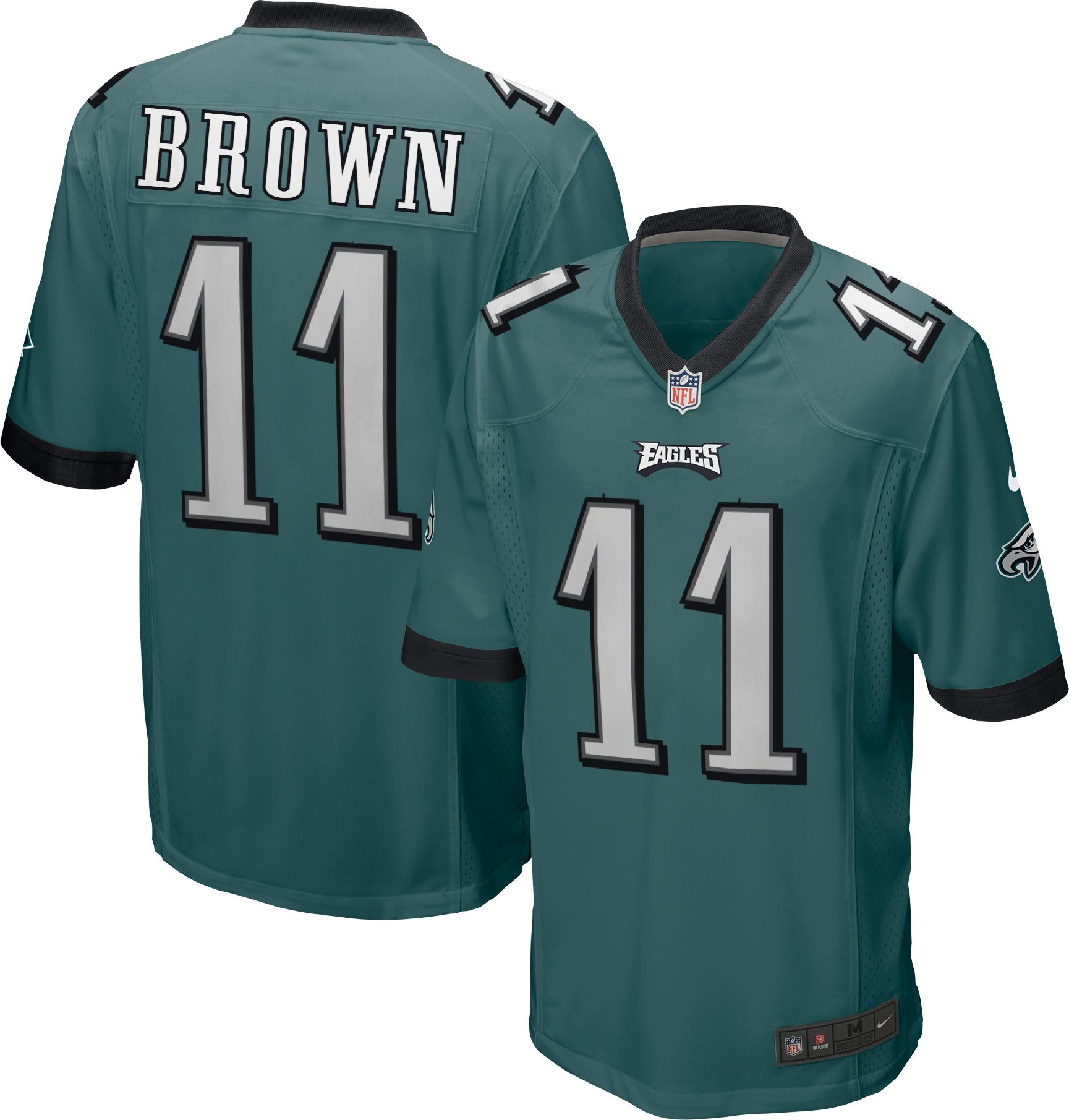 Nike Men's Philadelphia Eagles Brown #11 Green Game Jersey