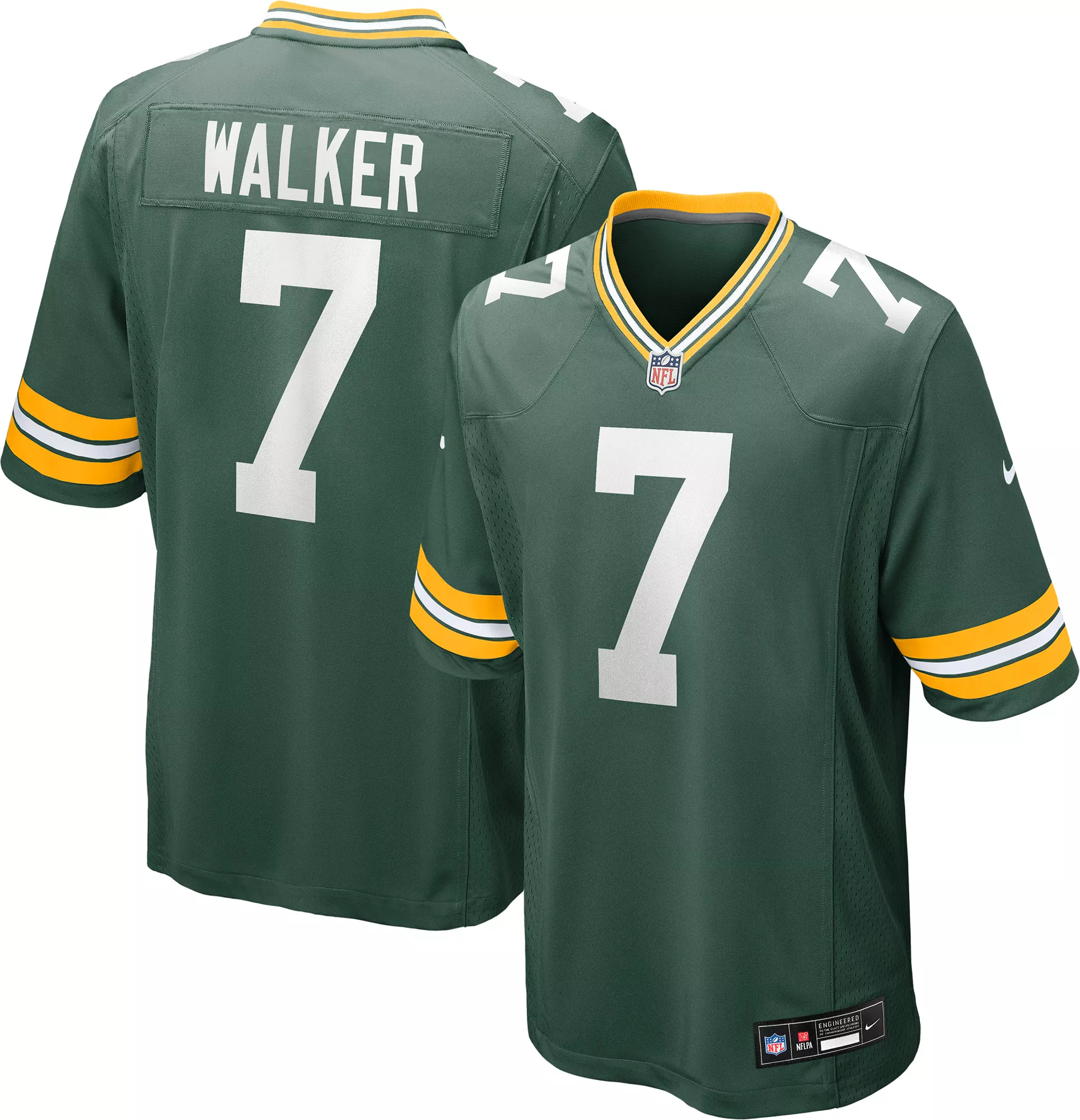 Nike Men's Green Bay Packers JaQuavian Walker #7 Green Game Jersey