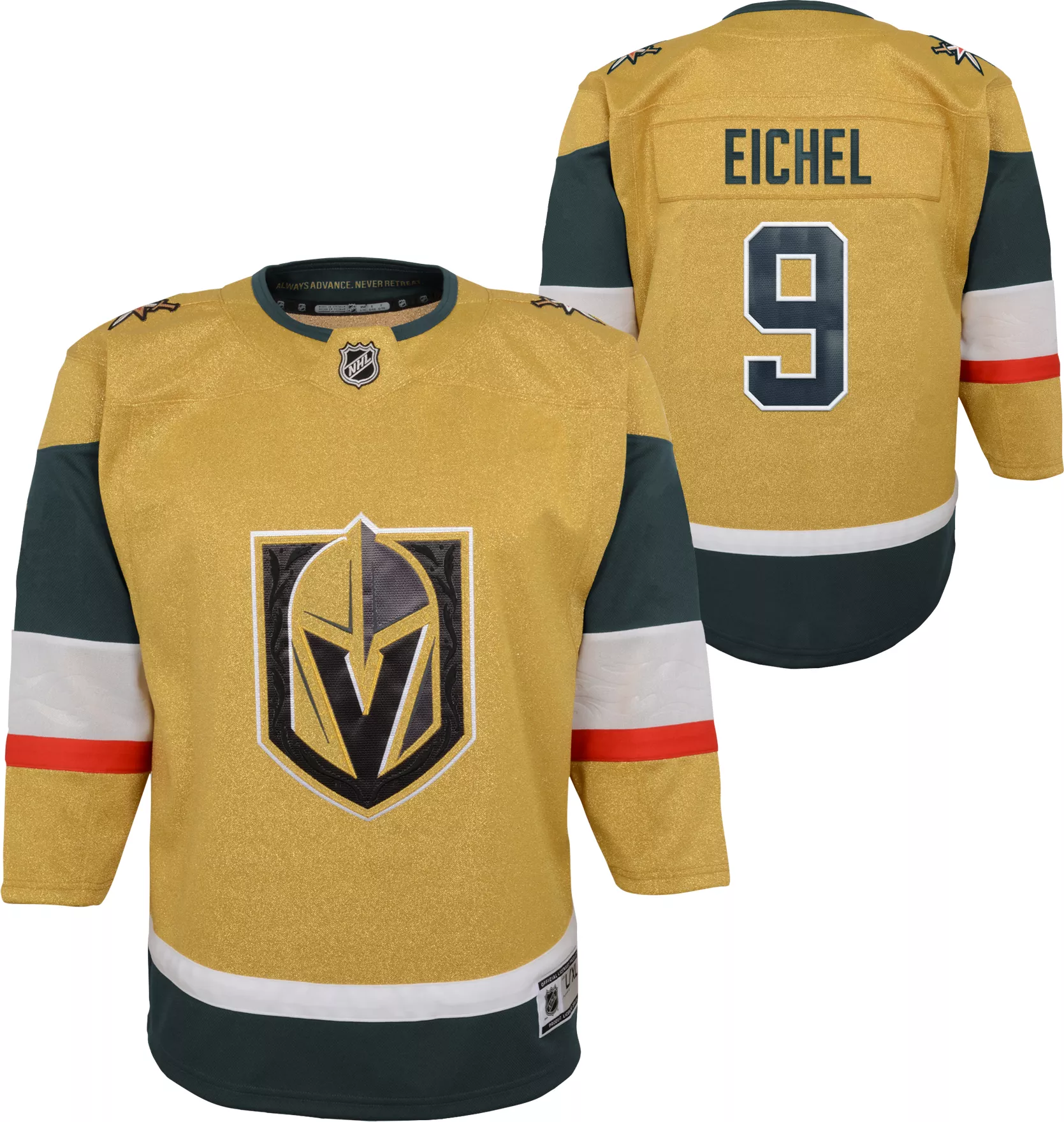 NHL Youth Vegas Golden Knights Jack Eichel #9 Home Premier Jersey