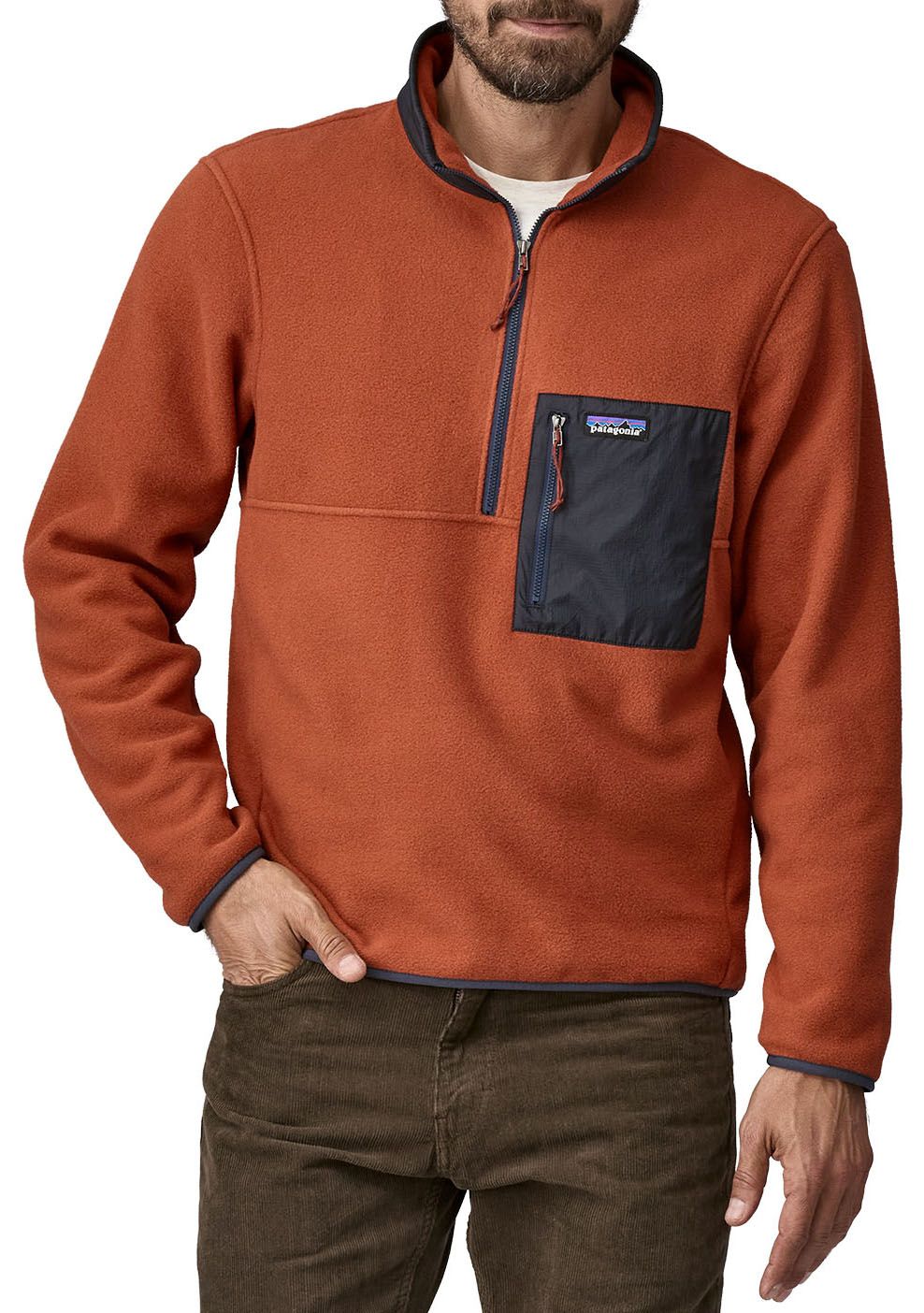 Patagonia Men RDS Red Delicious Synchilla on sale Marsupial 1/2 Zip Fleece Pullover XL