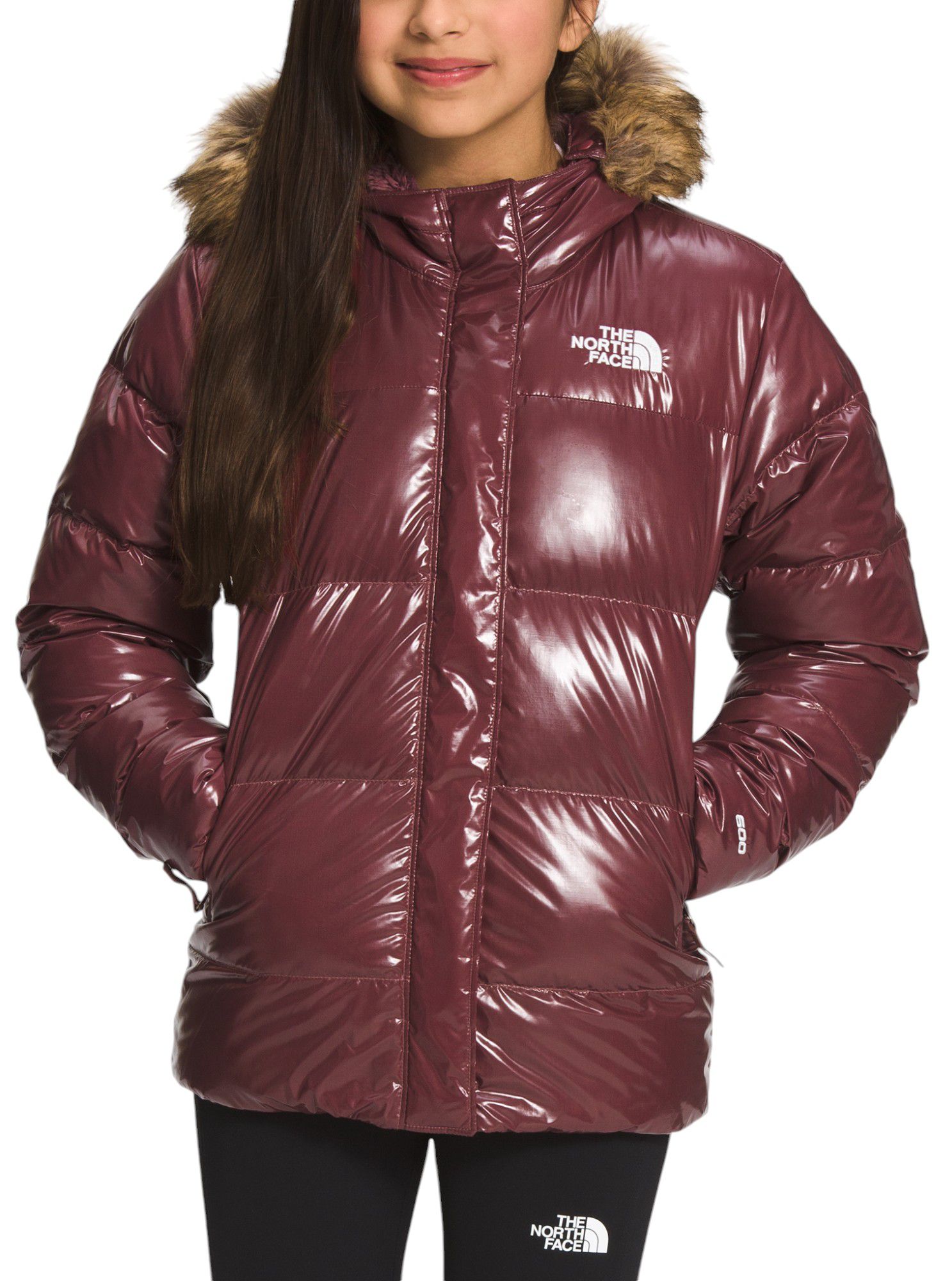 【THE NORTH FACE】GIRL'S DOWN PARKER JAKET The North Face Girls' Printed North Down Fleece-Lined Parka
