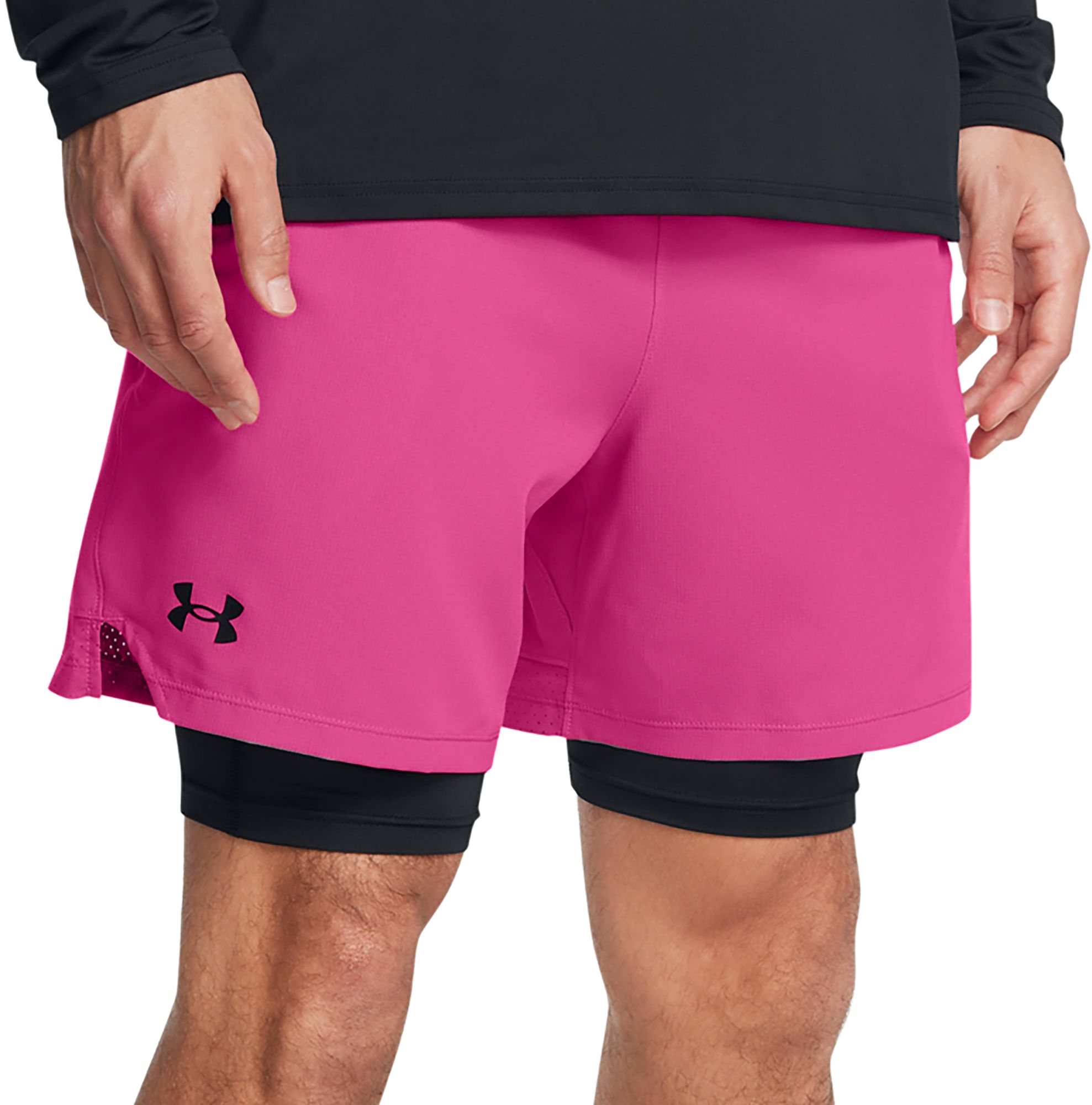 Under Armour Men s Vanish Woven 2 in 1 Shorts Pink Size 3XL