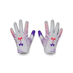 Under Armour Boys Youth F7 LE Football Gloves S M L Turquoise Purple 