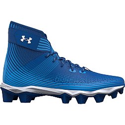 New 23Q In Box Youth Under Armour 1256748-419 Flash Cleats Capri Blue size 5Y 