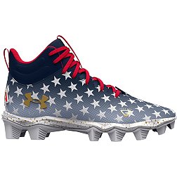 Under Armour Clutchfit football cleats spikes shoes kids blue/black Youth 1Y-2Y