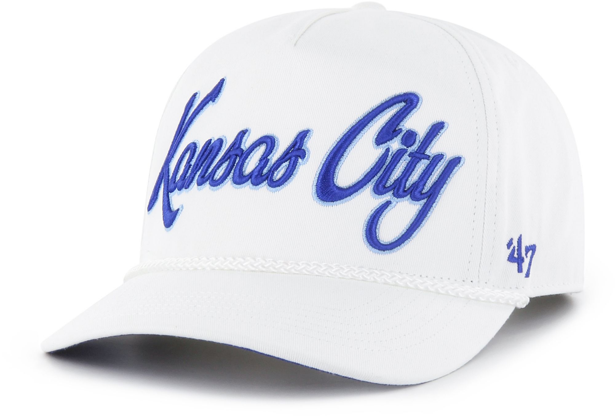 47 Adult Kansas City Royals White Overhand Hitch Adjustable Hat