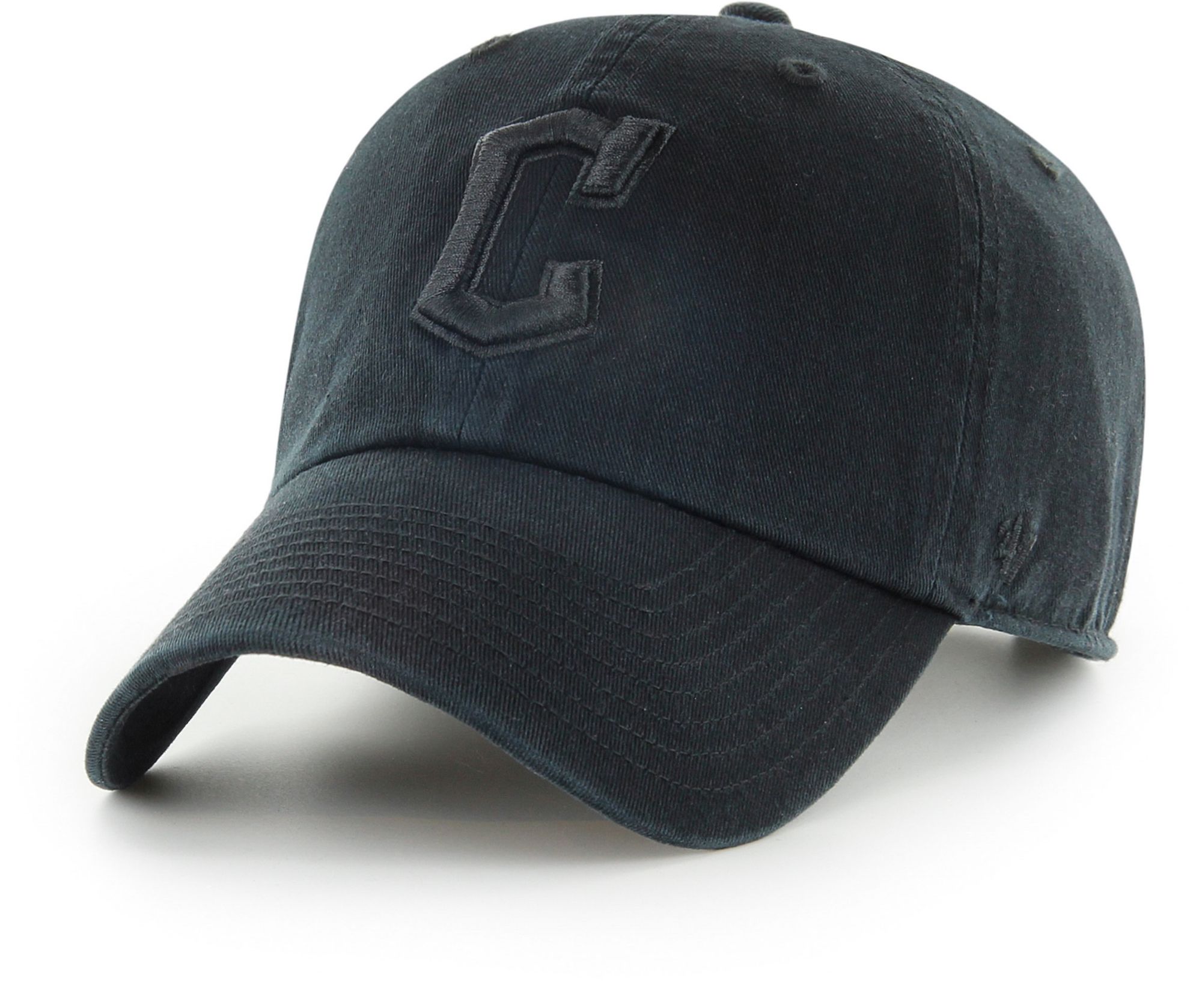 47 Men's Cleveland Guardians Black Cleanup Label Adjustable Hat